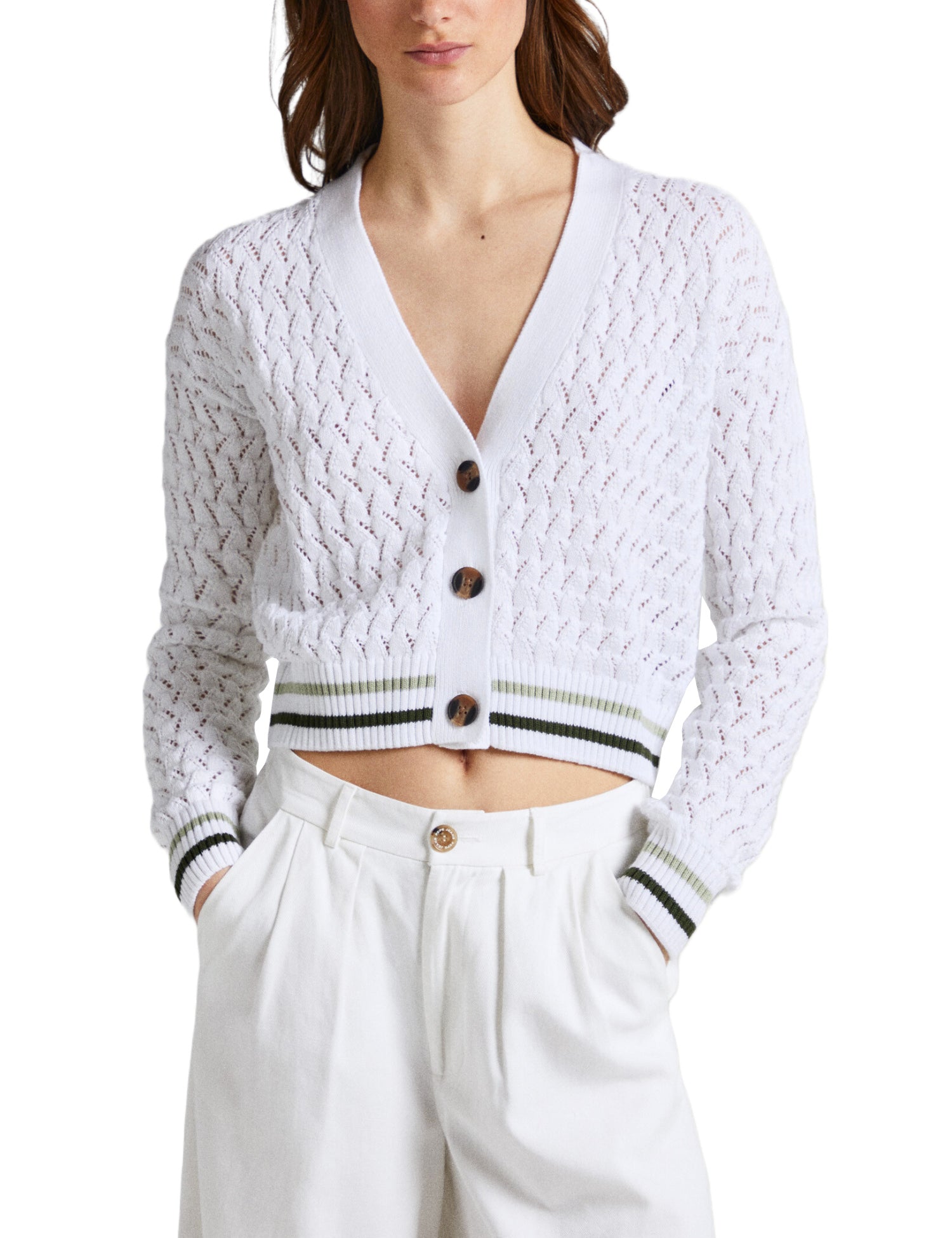 Cardigan Bianco Pepe Jeans