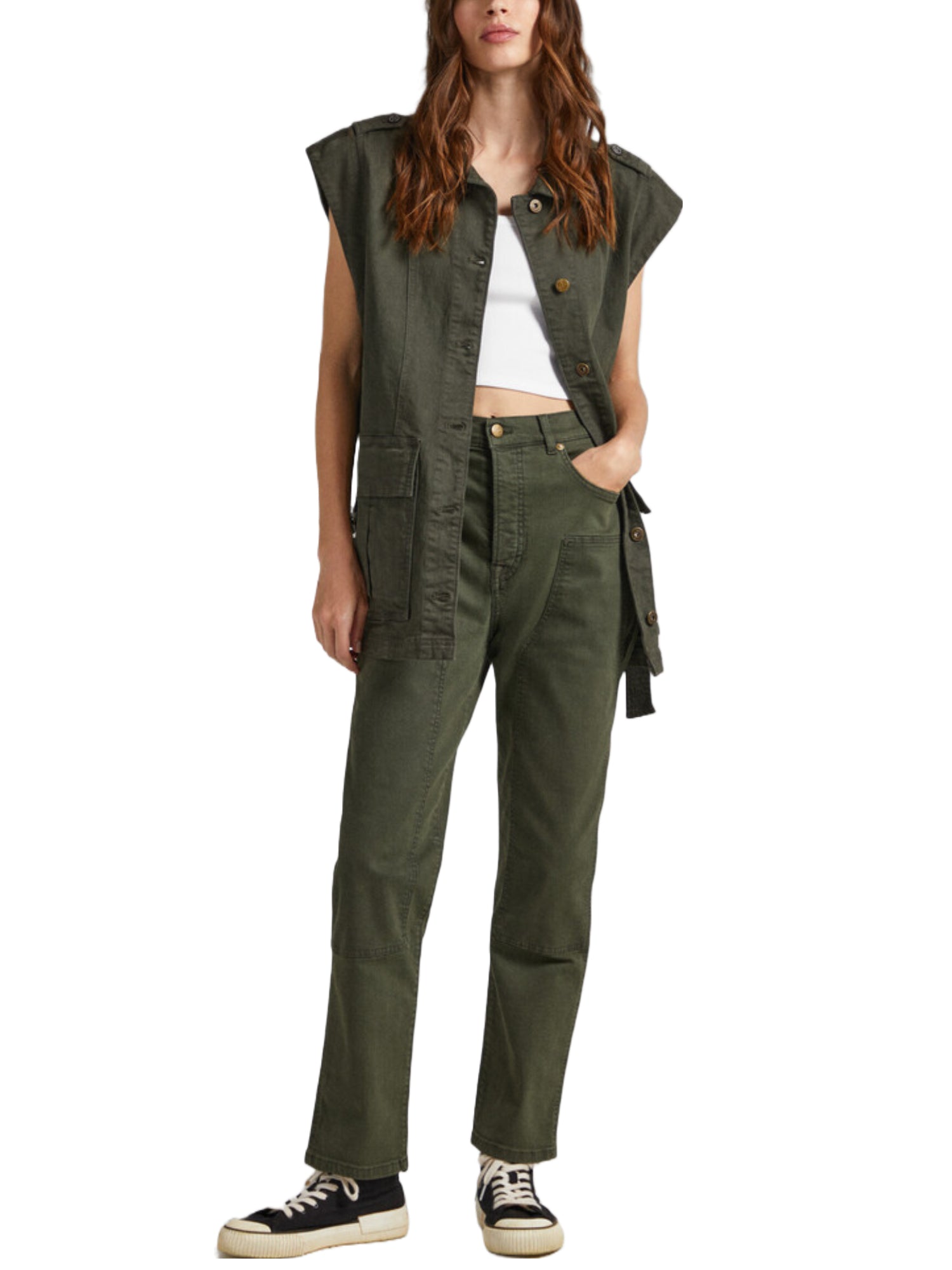 Pantaloni Verde Pepe Jeans