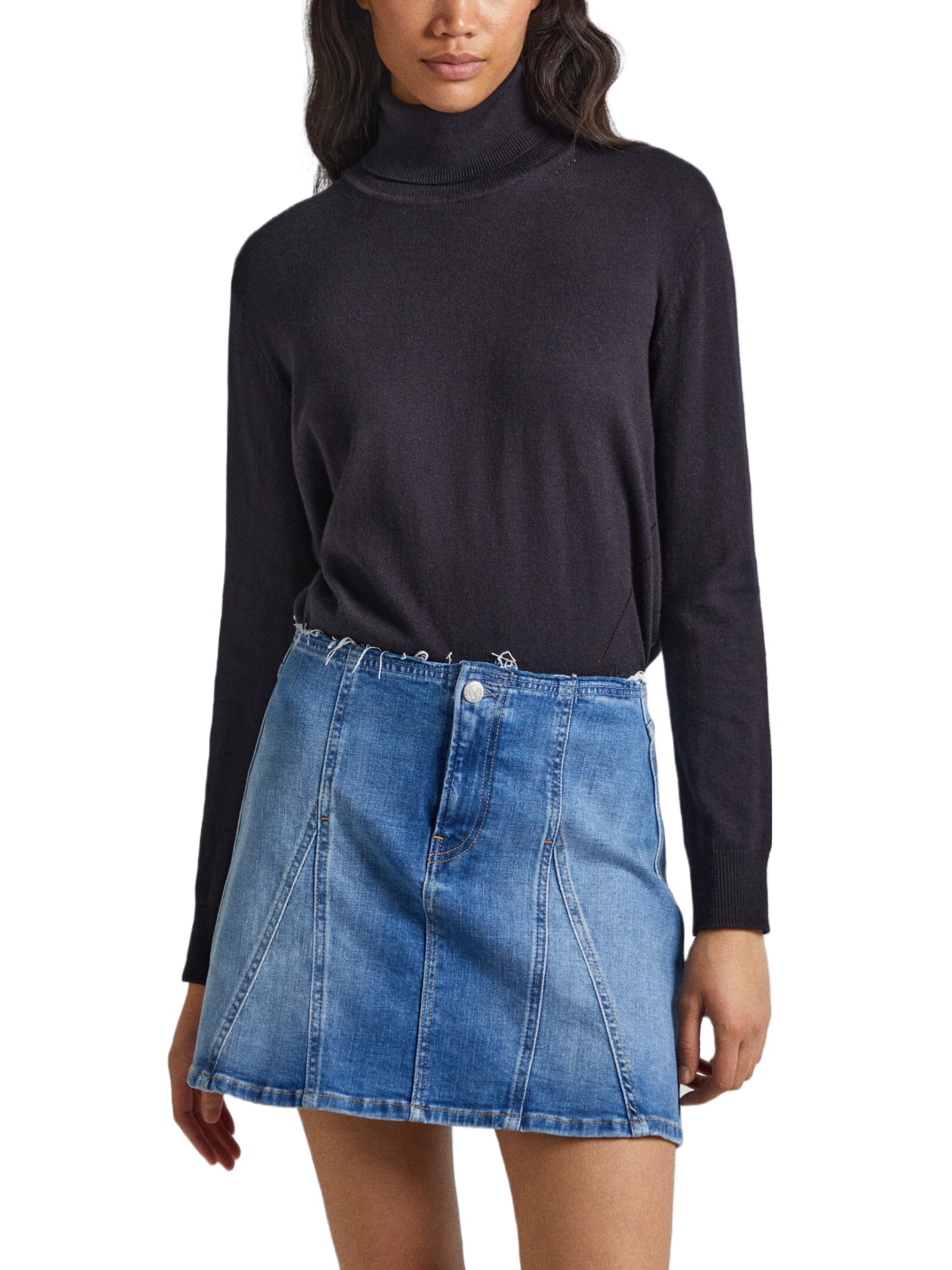 Maglie a collo alto Nero Pepe Jeans