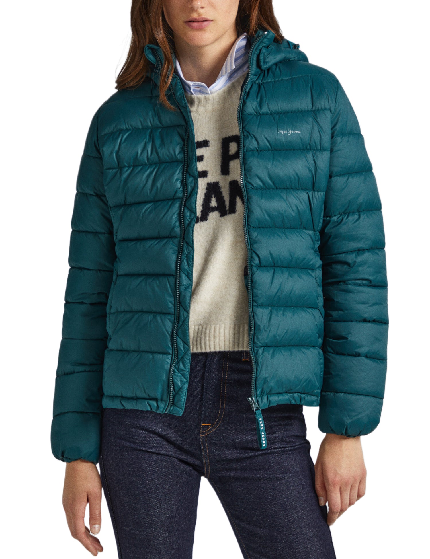 Piumini Verde Pepe Jeans