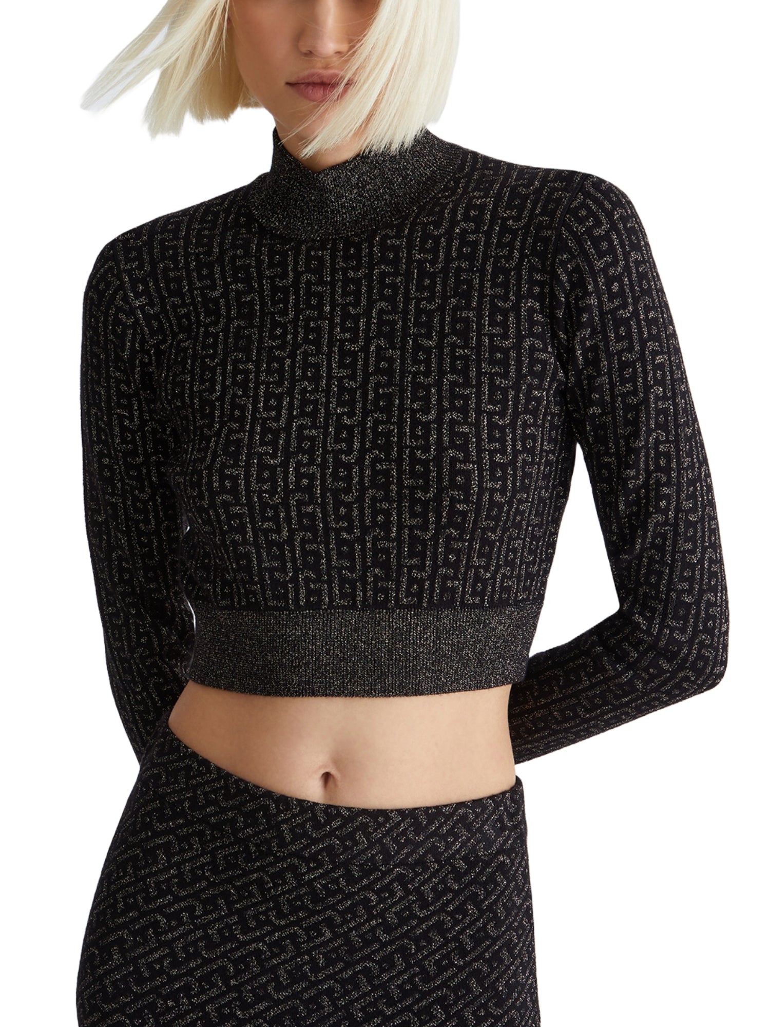 Maglie a collo alto Nero Liu-jo