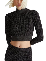 Maglie a collo alto Nero Liu-jo