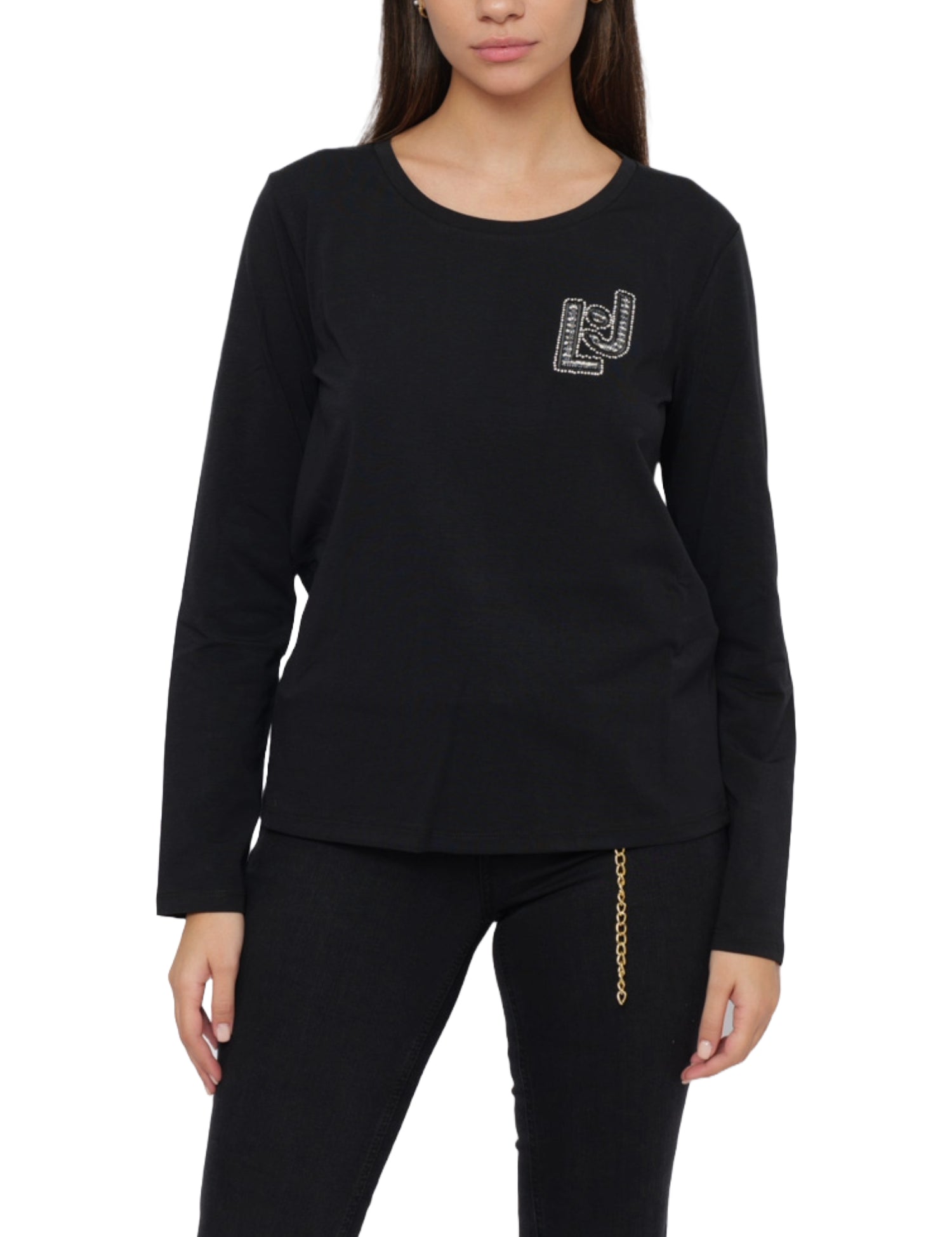 T-shirt Nero Argento Liu-jo
