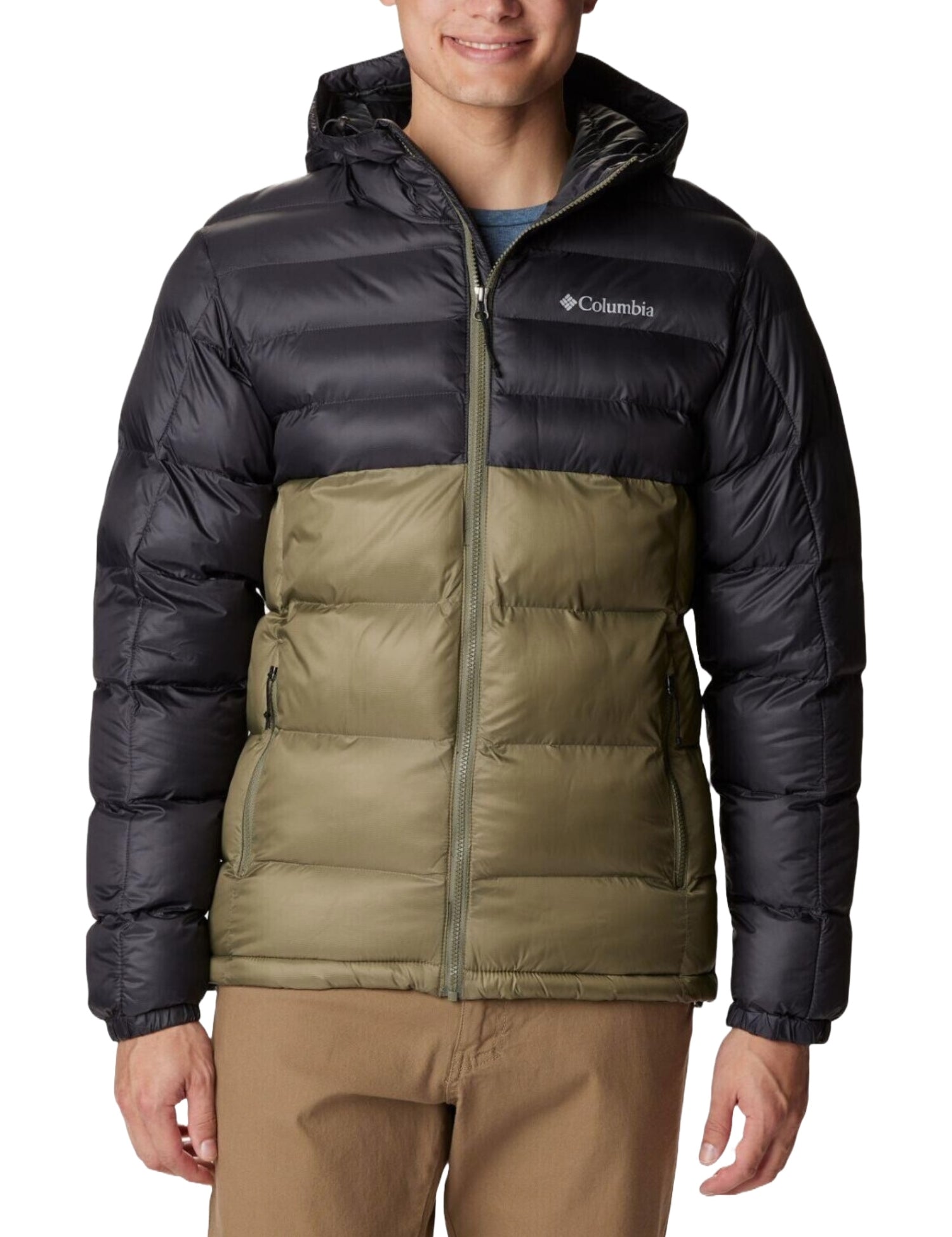 Piumini Nero Verde Columbia