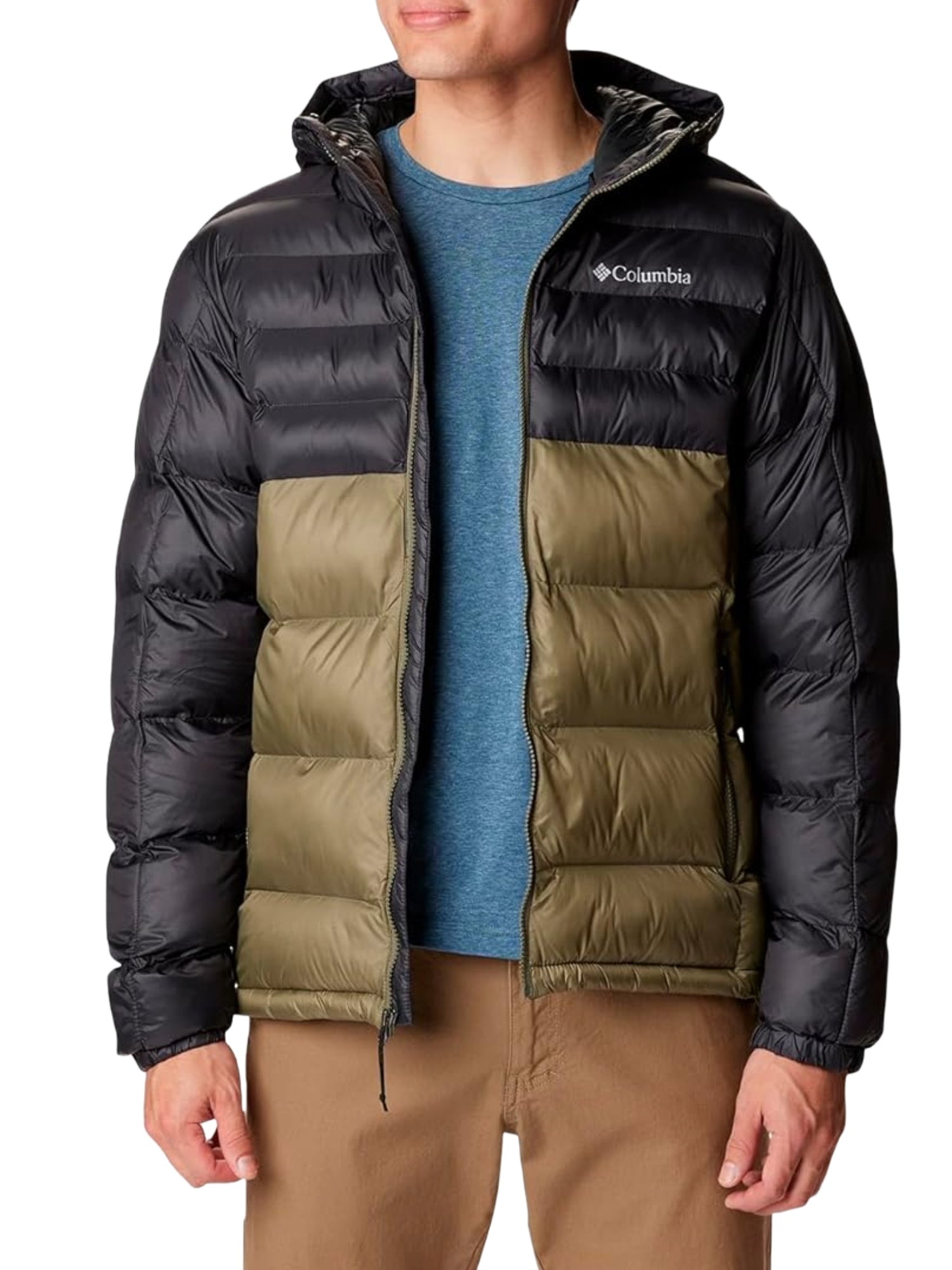 Piumini Nero Verde Columbia