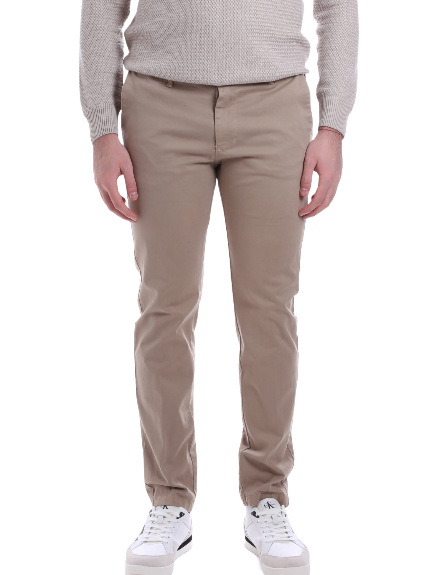 Pantaloni Beige Borgoni Milano