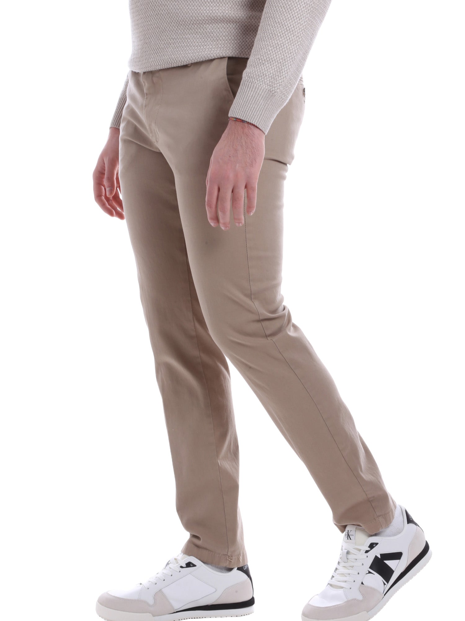 Pantaloni Beige Borgoni Milano