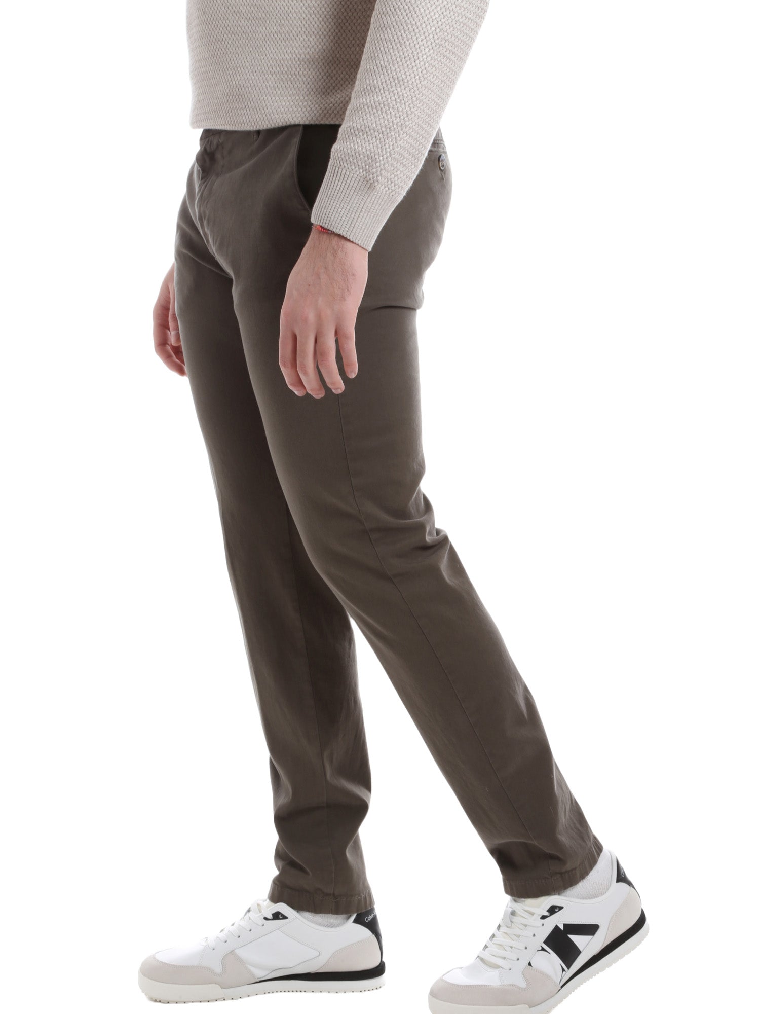 Pantaloni Marrone Scuro Borgoni Milano