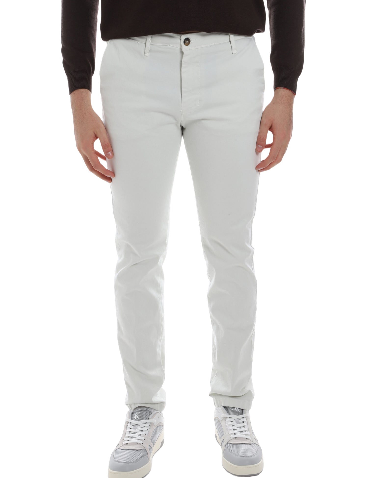 Pantaloni Bianco Borgoni Milano
