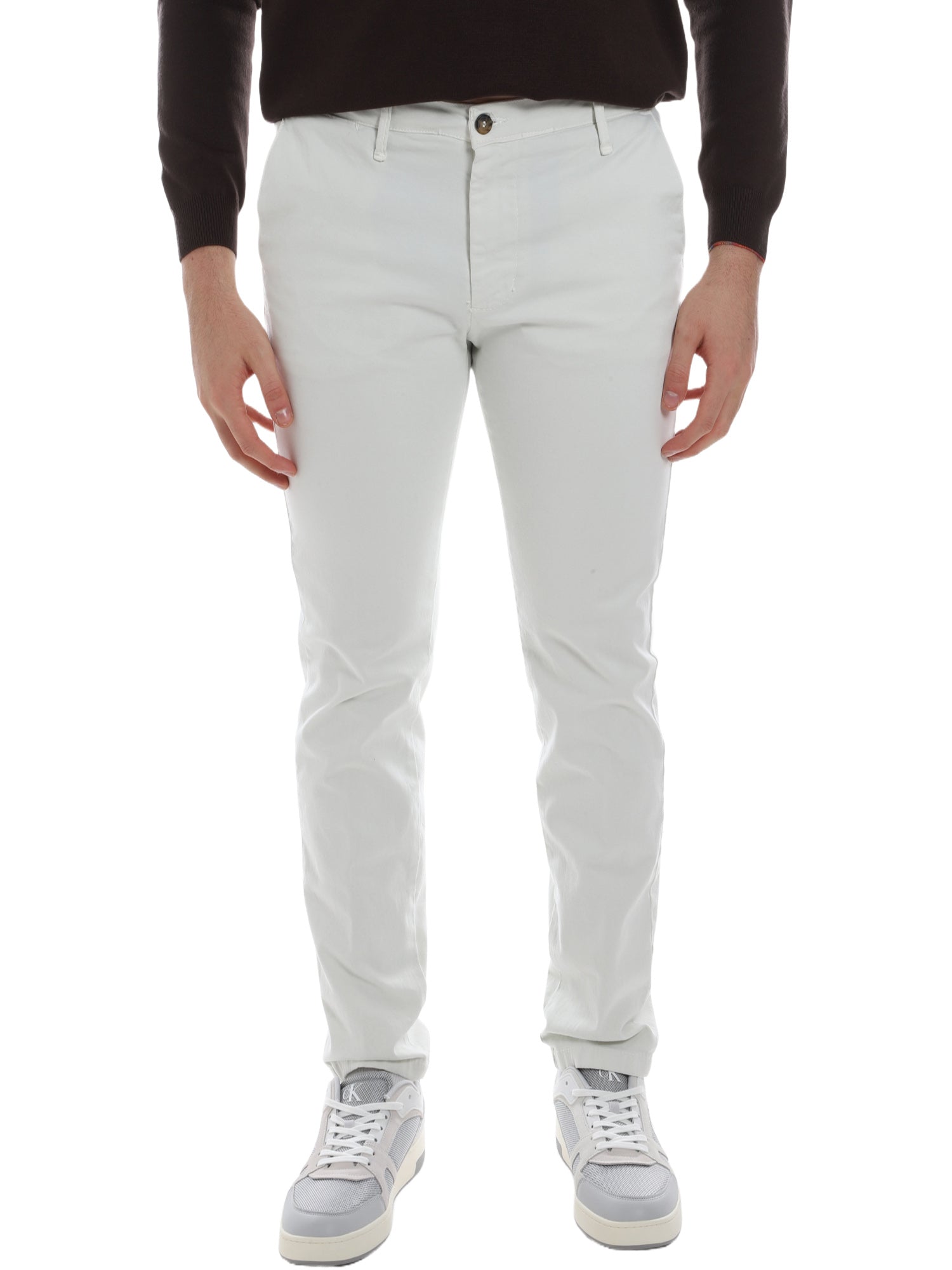 Pantaloni Bianco Borgoni Milano
