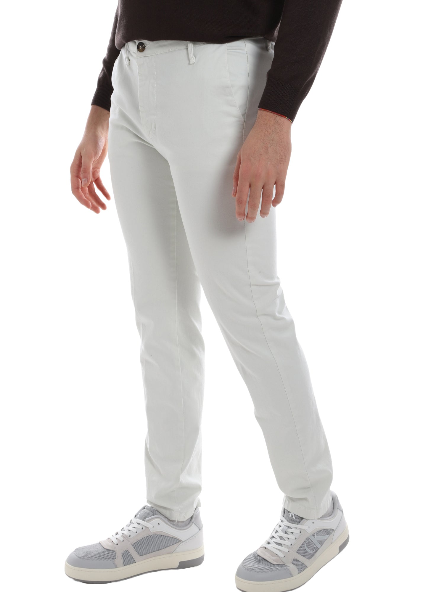 Pantaloni Bianco Borgoni Milano