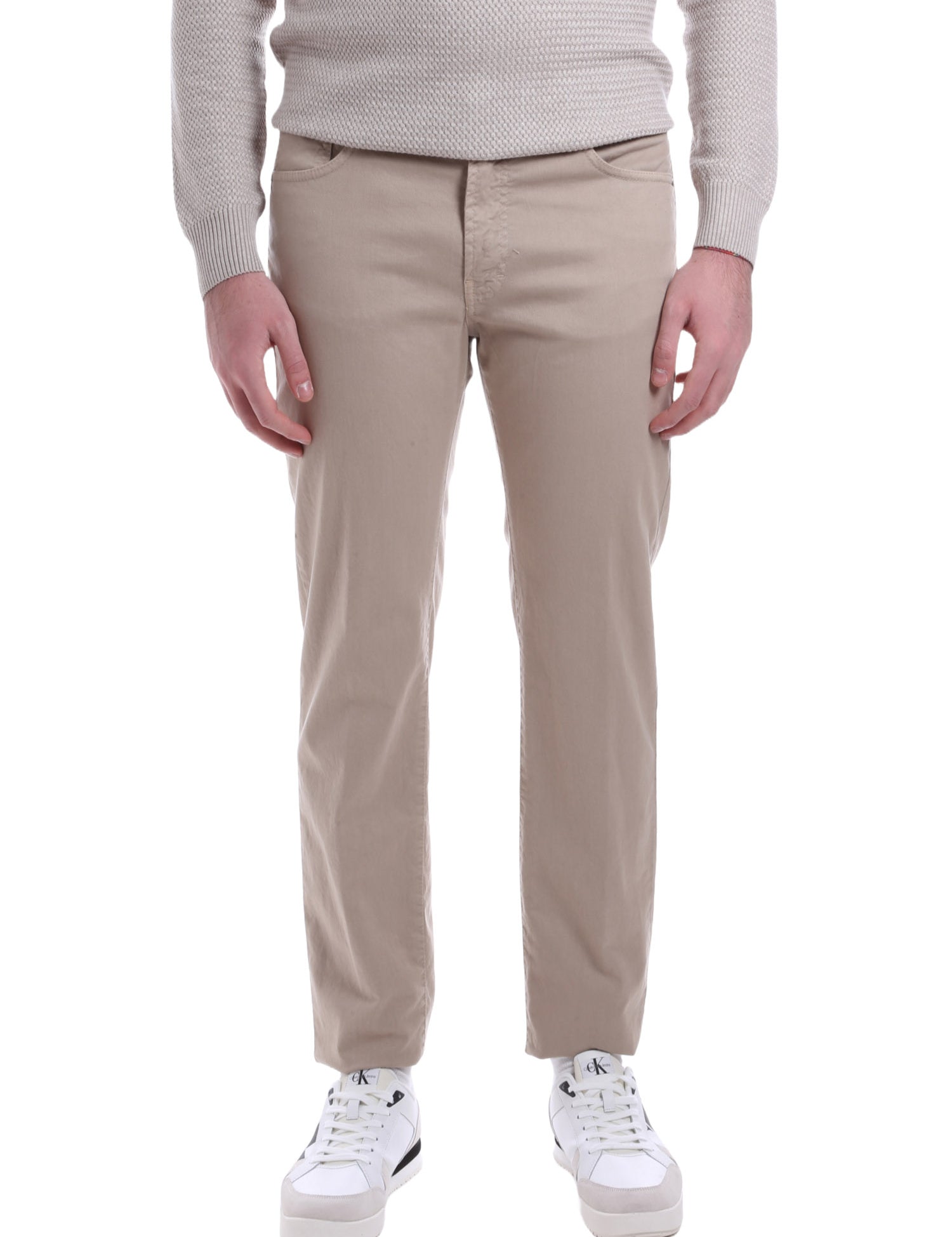 Pantaloni Beige Borgoni Milano
