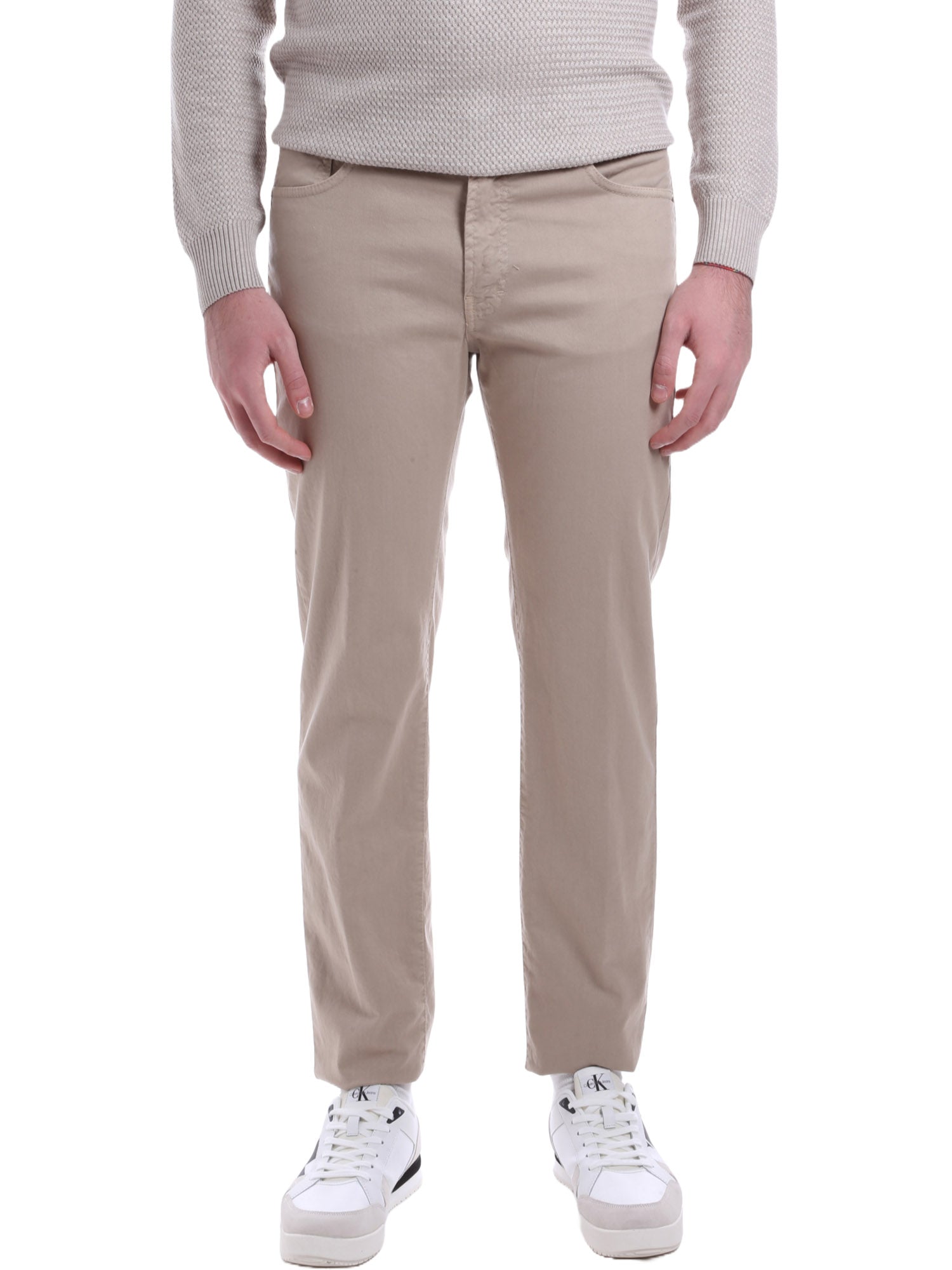 Pantaloni Beige Borgoni Milano