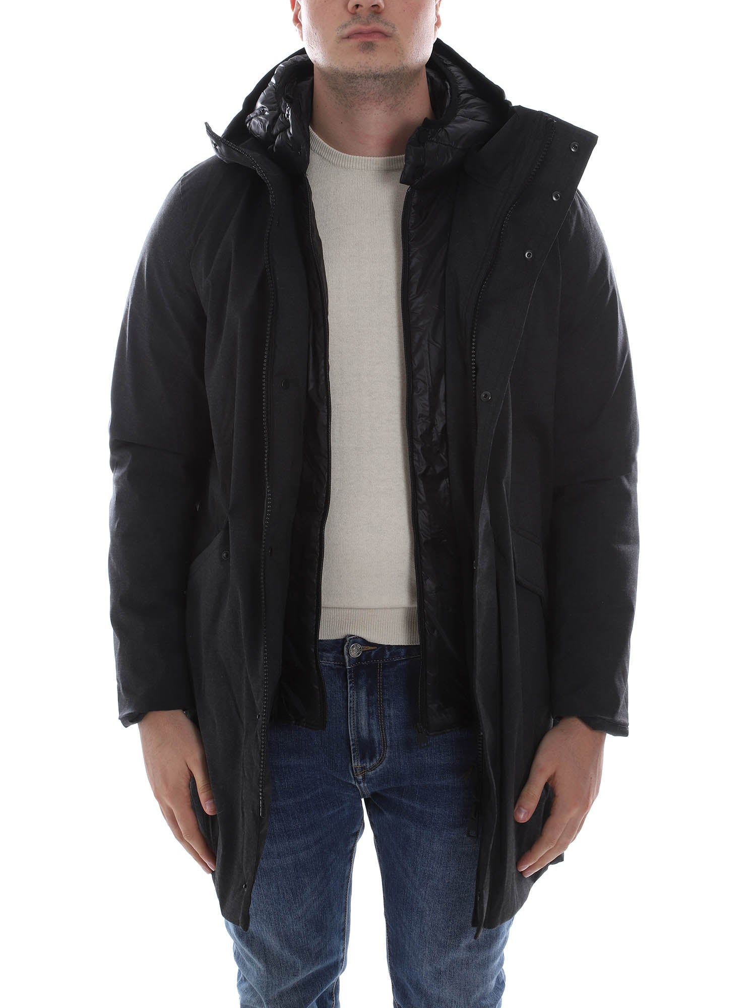 Piumini Nero Borgoni Milano