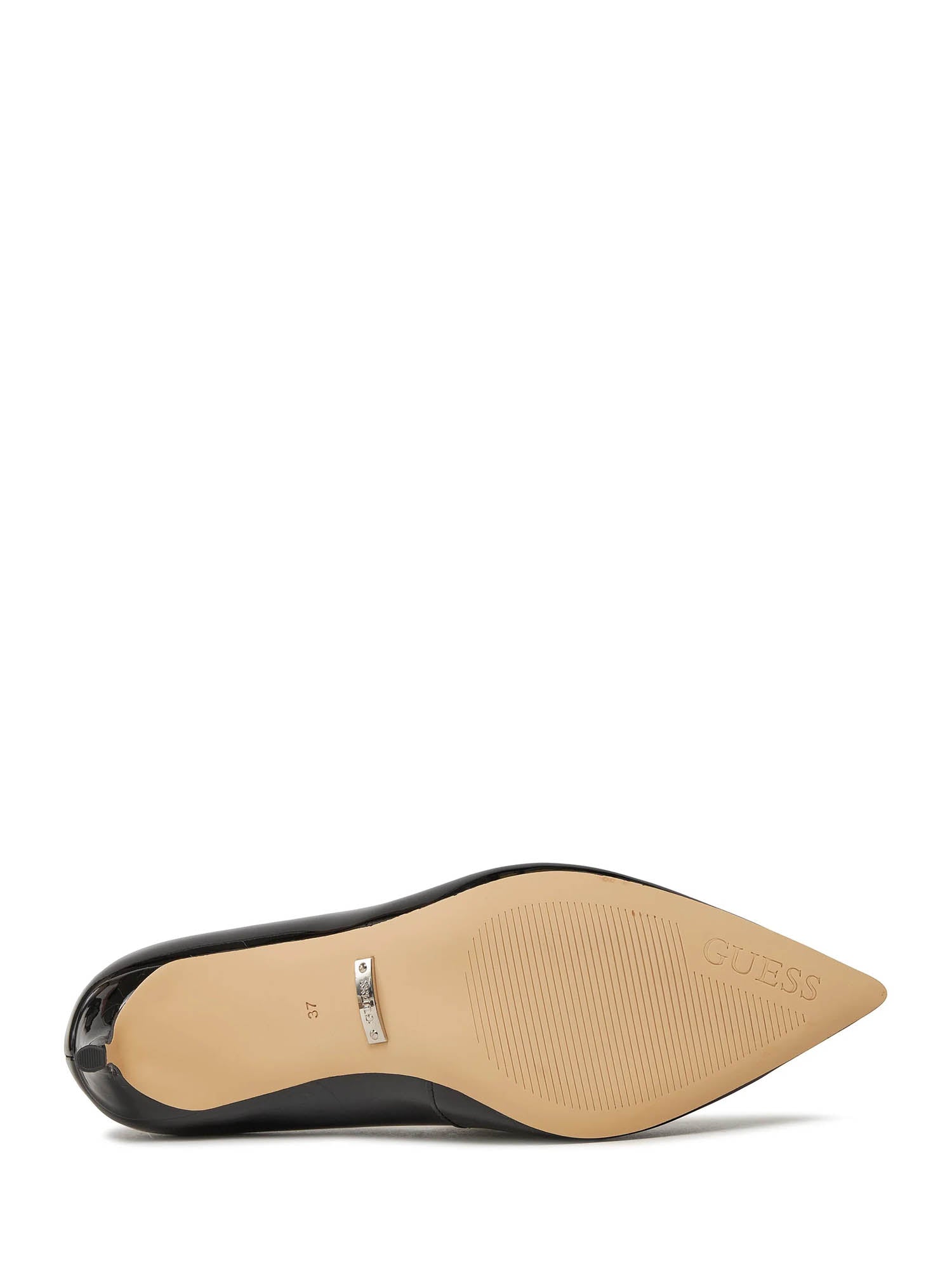 Scarpe Eleganti Guess Decolt Claudie FL5CLA-LEA08 - Tacco 10 Cm, Pelle Nera, Cinturino Caviglia