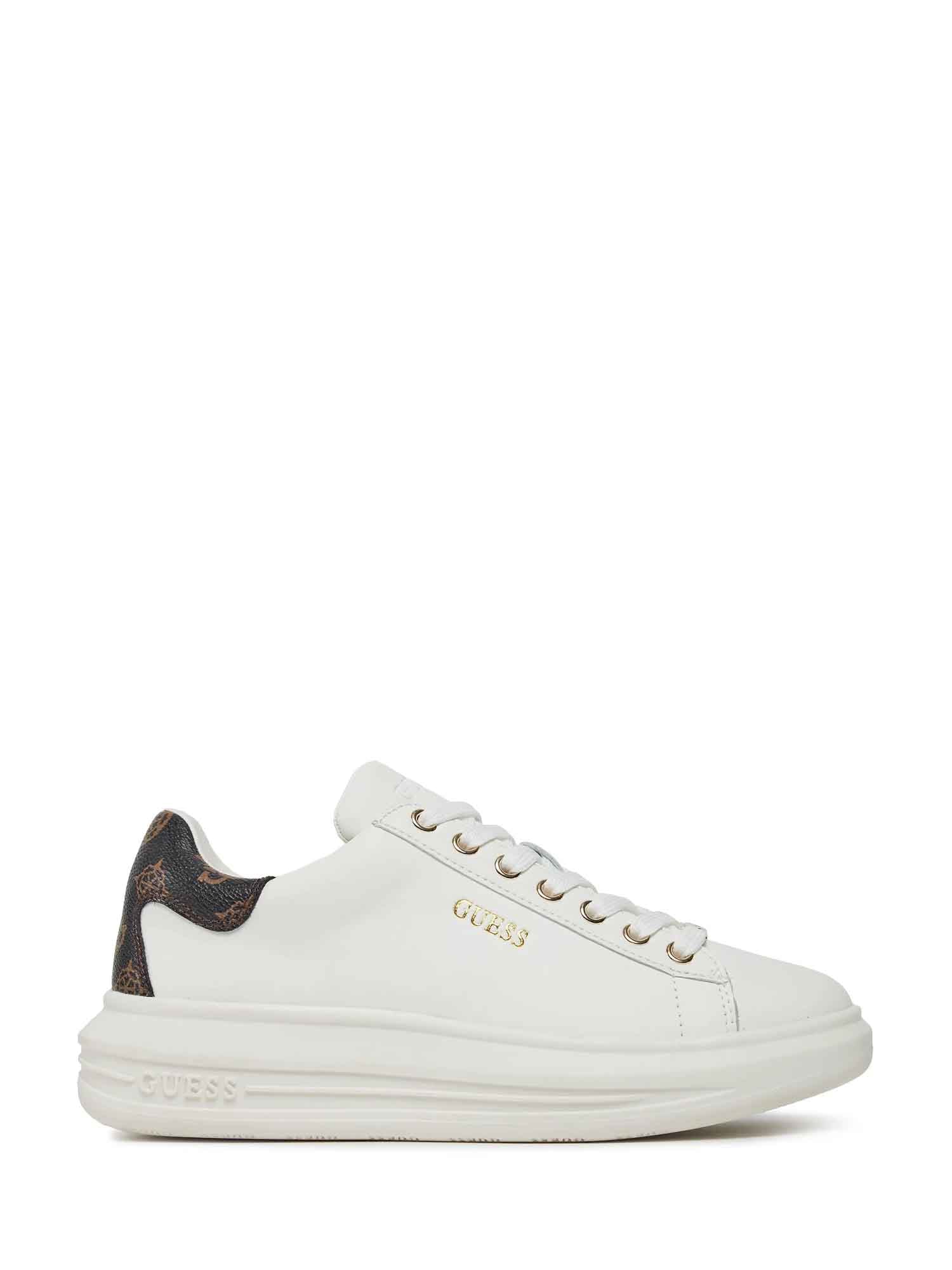 Sneakers Bianco Marrone Guess