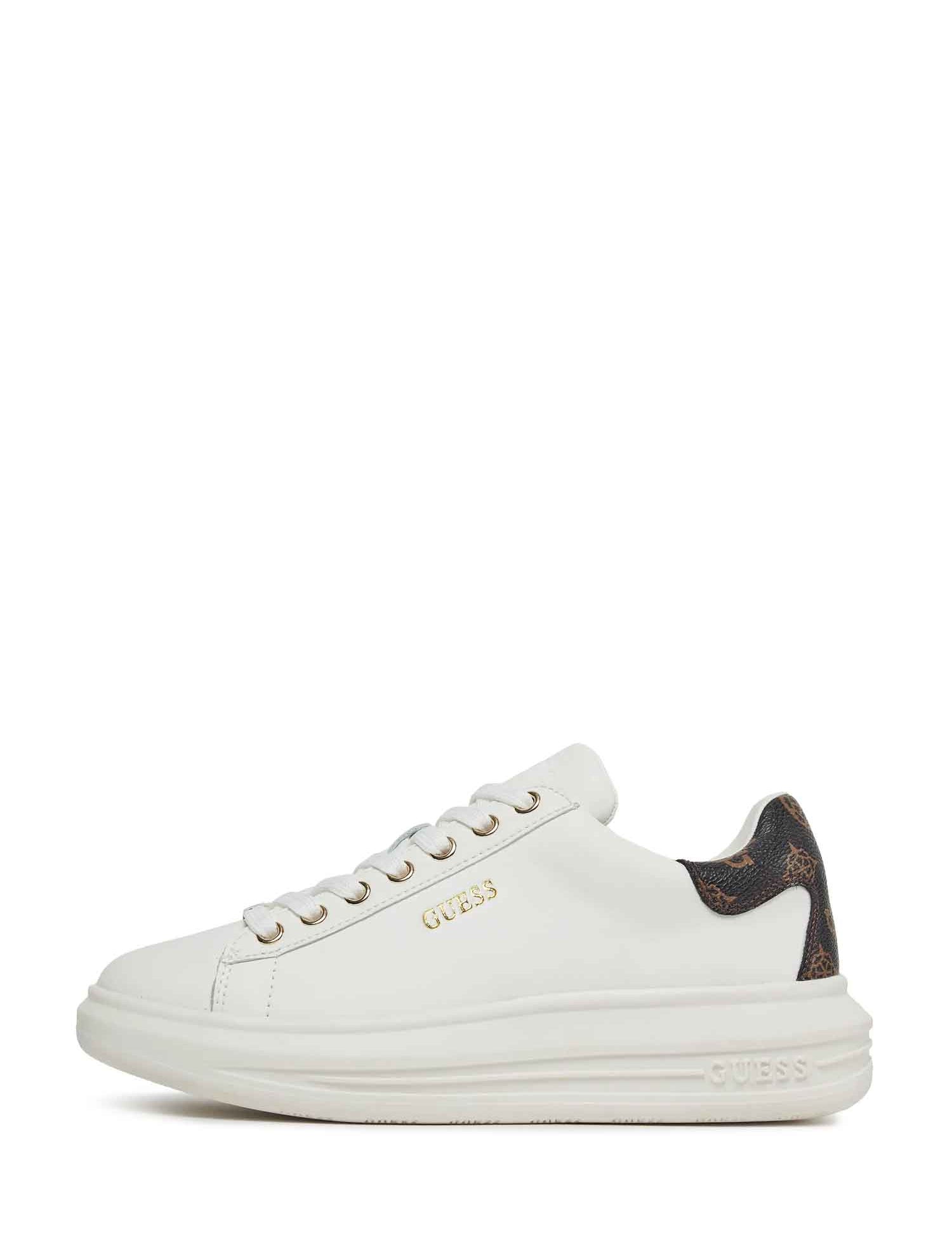 Sneakers Bianco Marrone Guess