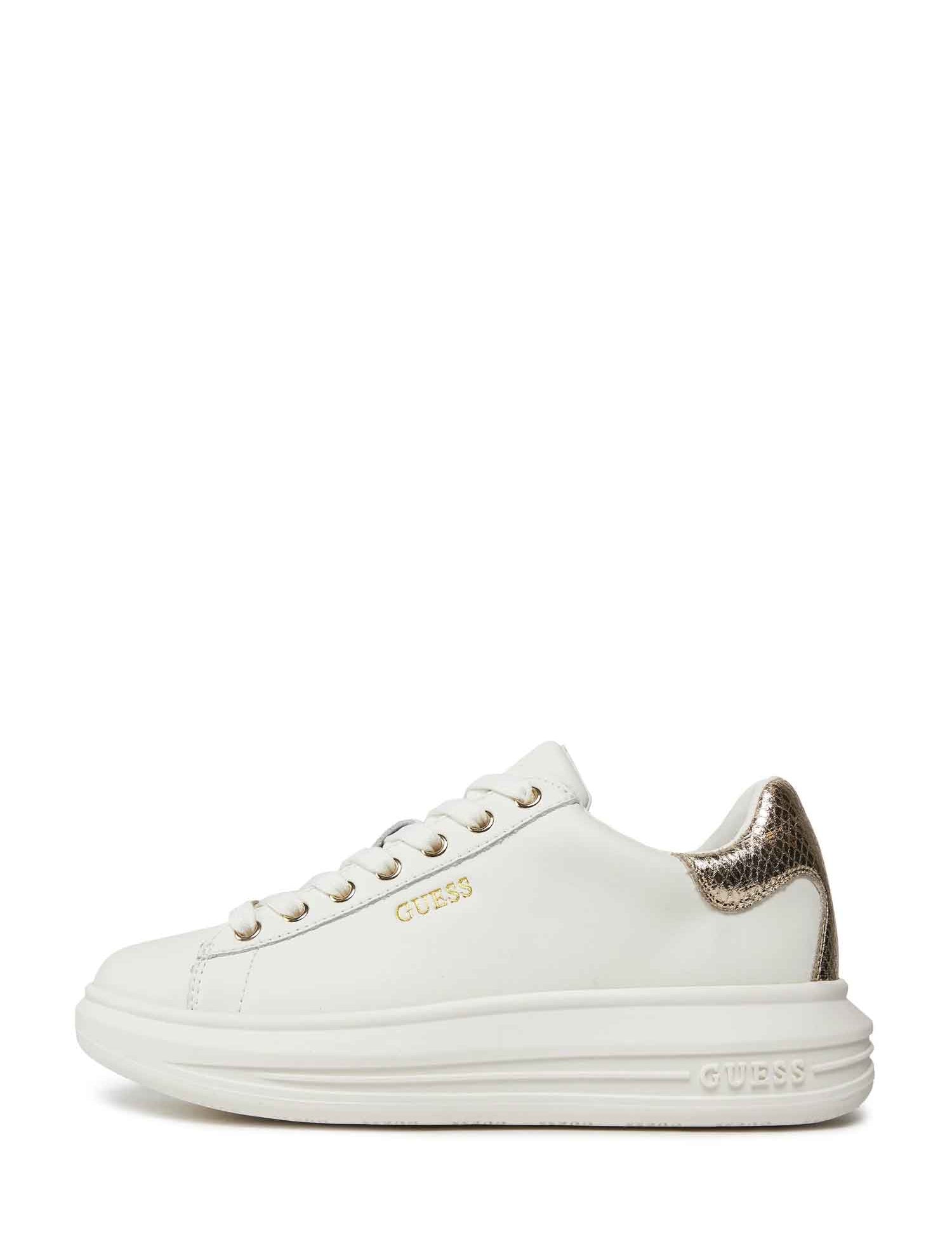 Sneakers Bianco Oro Guess