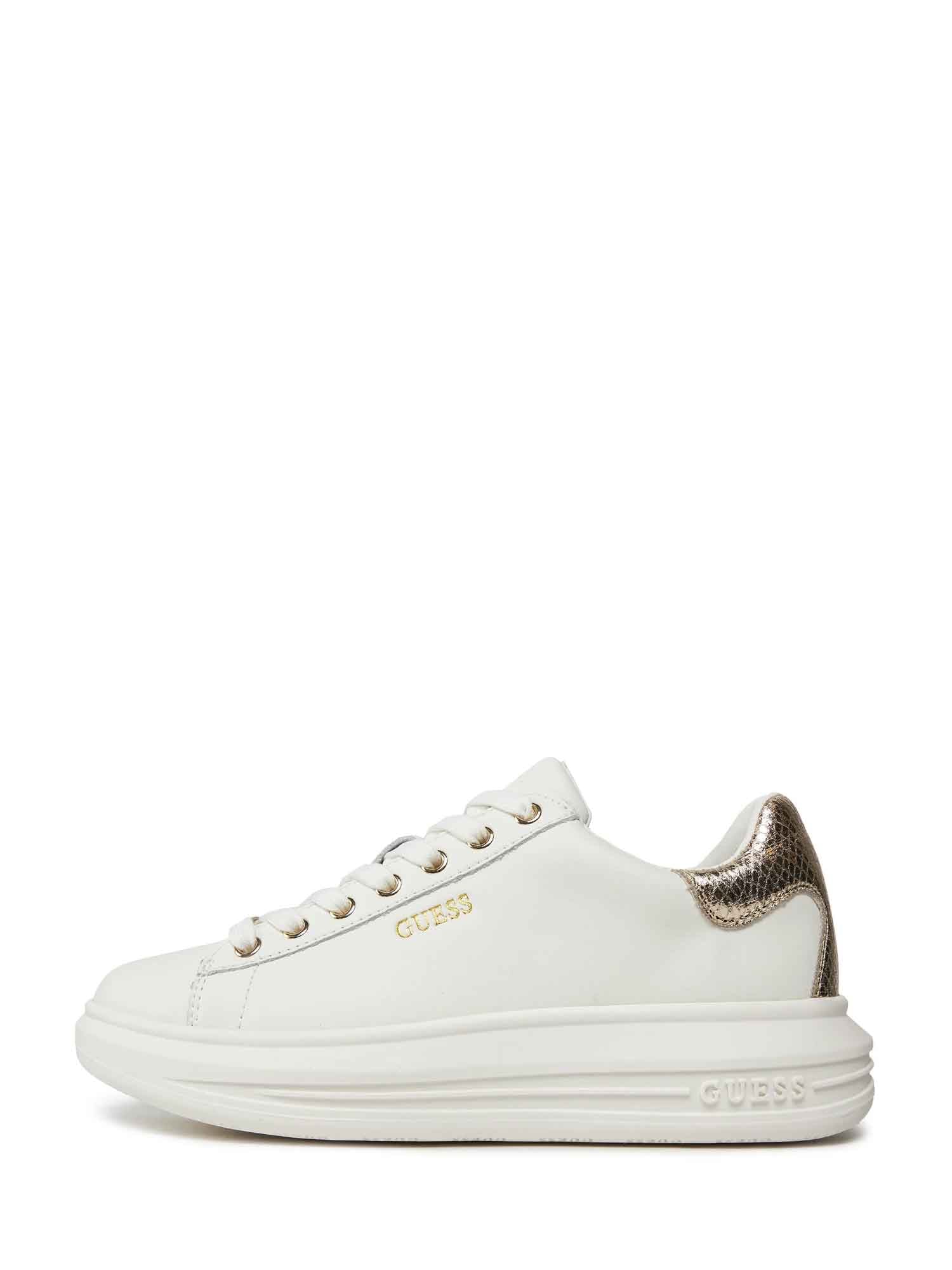Sneakers Bianco Oro Guess