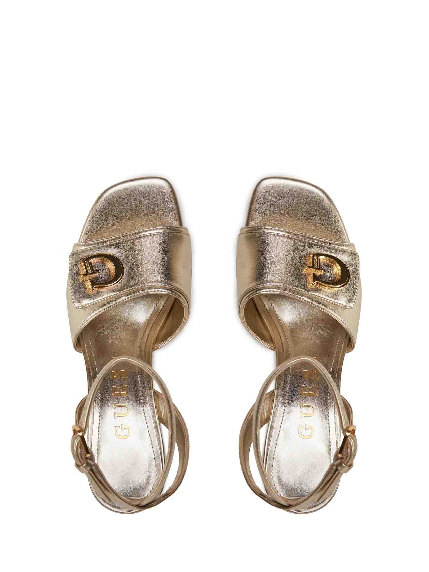 Sandali tacco Dorato Guess