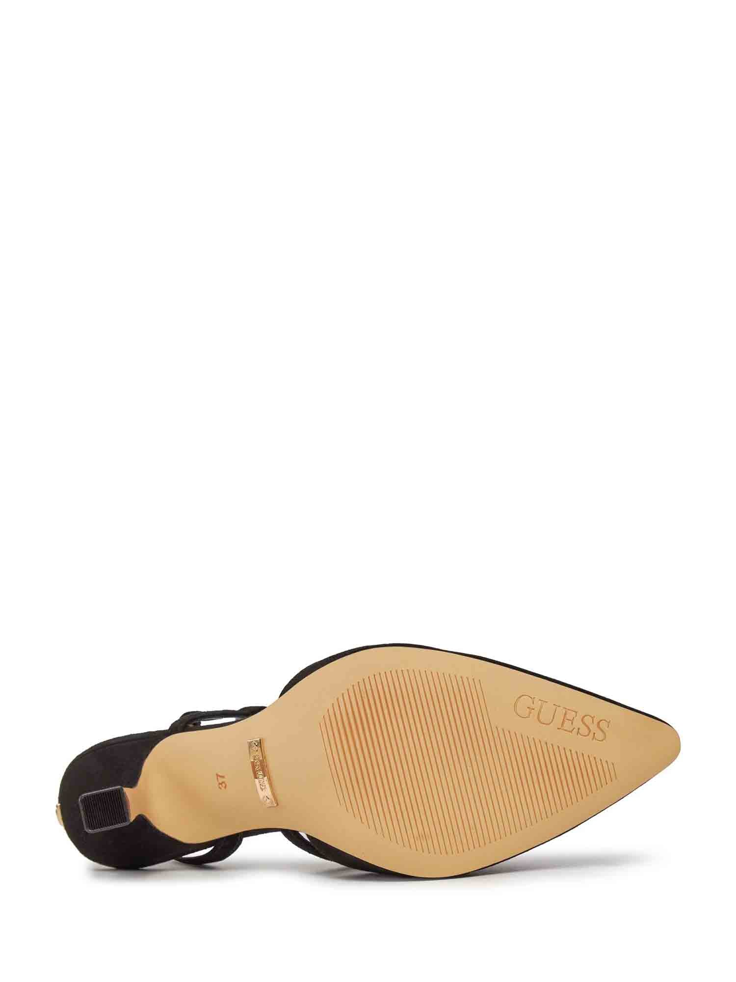 Sandali GUESS Lusie Con Tacco, Punta Aperta E Quadrata, Colore Oro, Taglia 40 EU