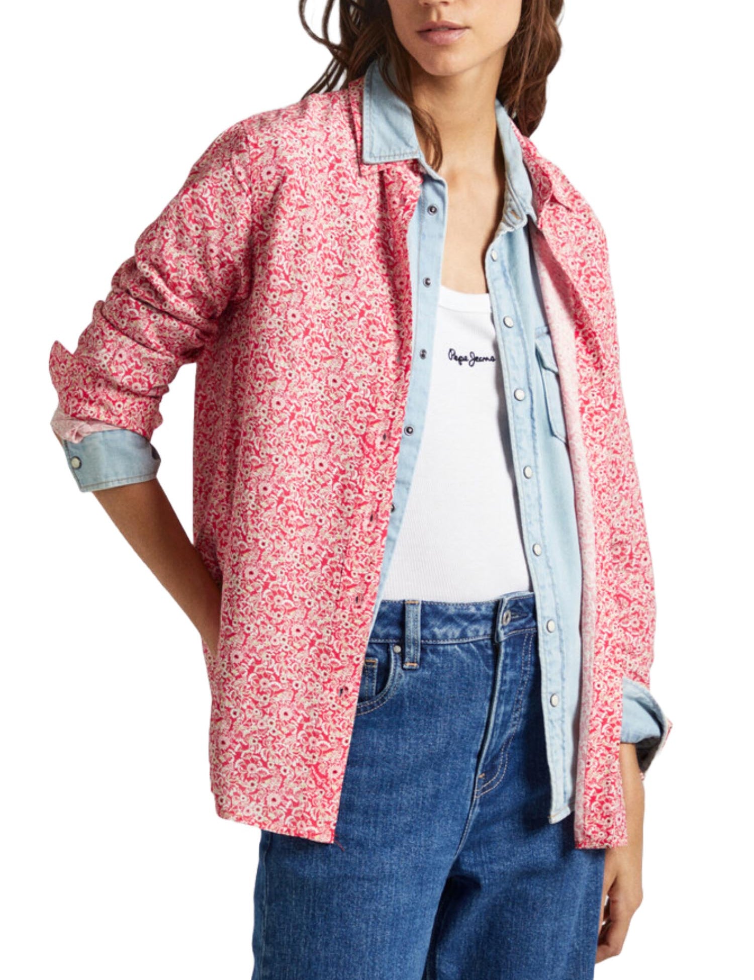 Camicie Rosso Pepe Jeans