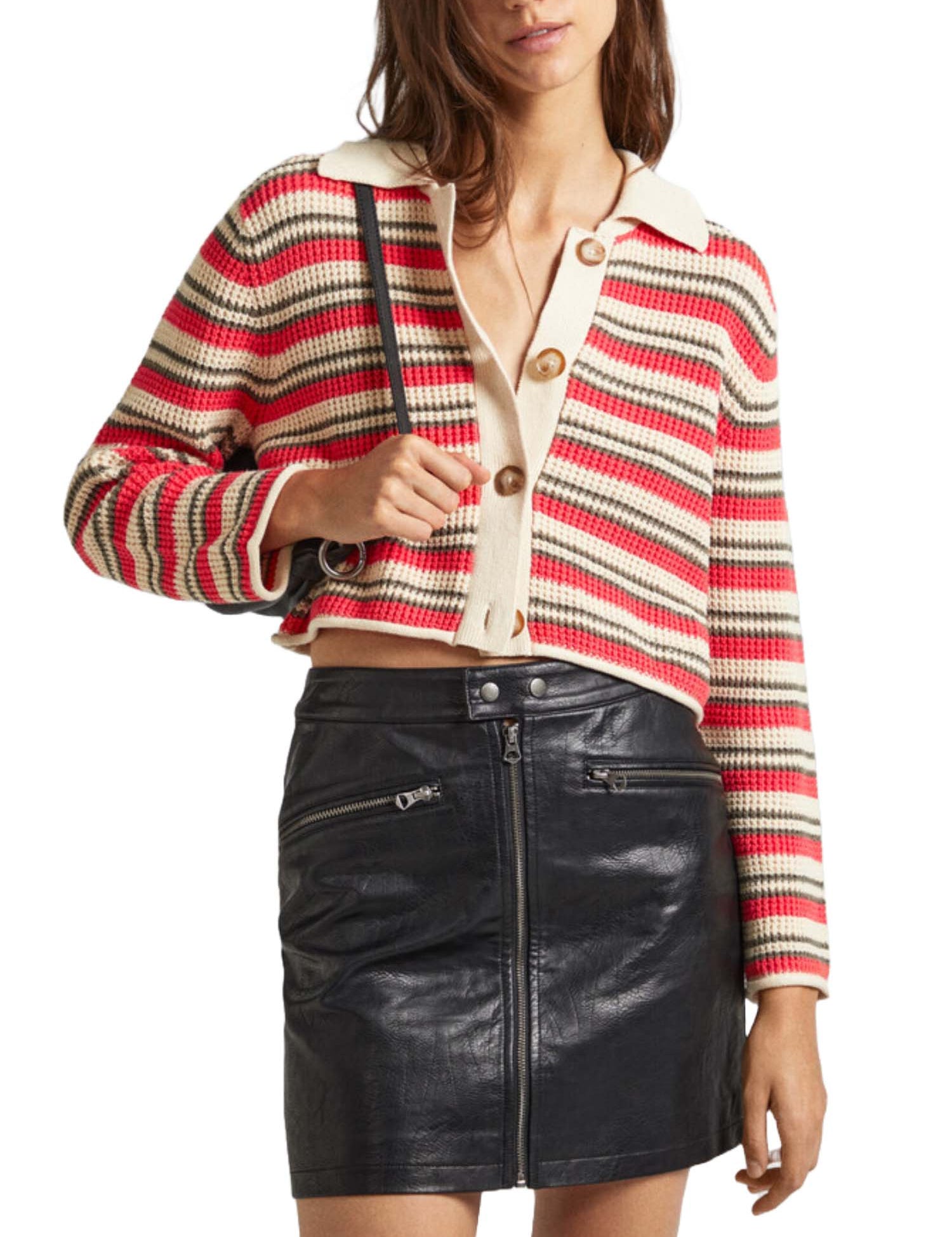 Cardigan Rosso Pepe Jeans