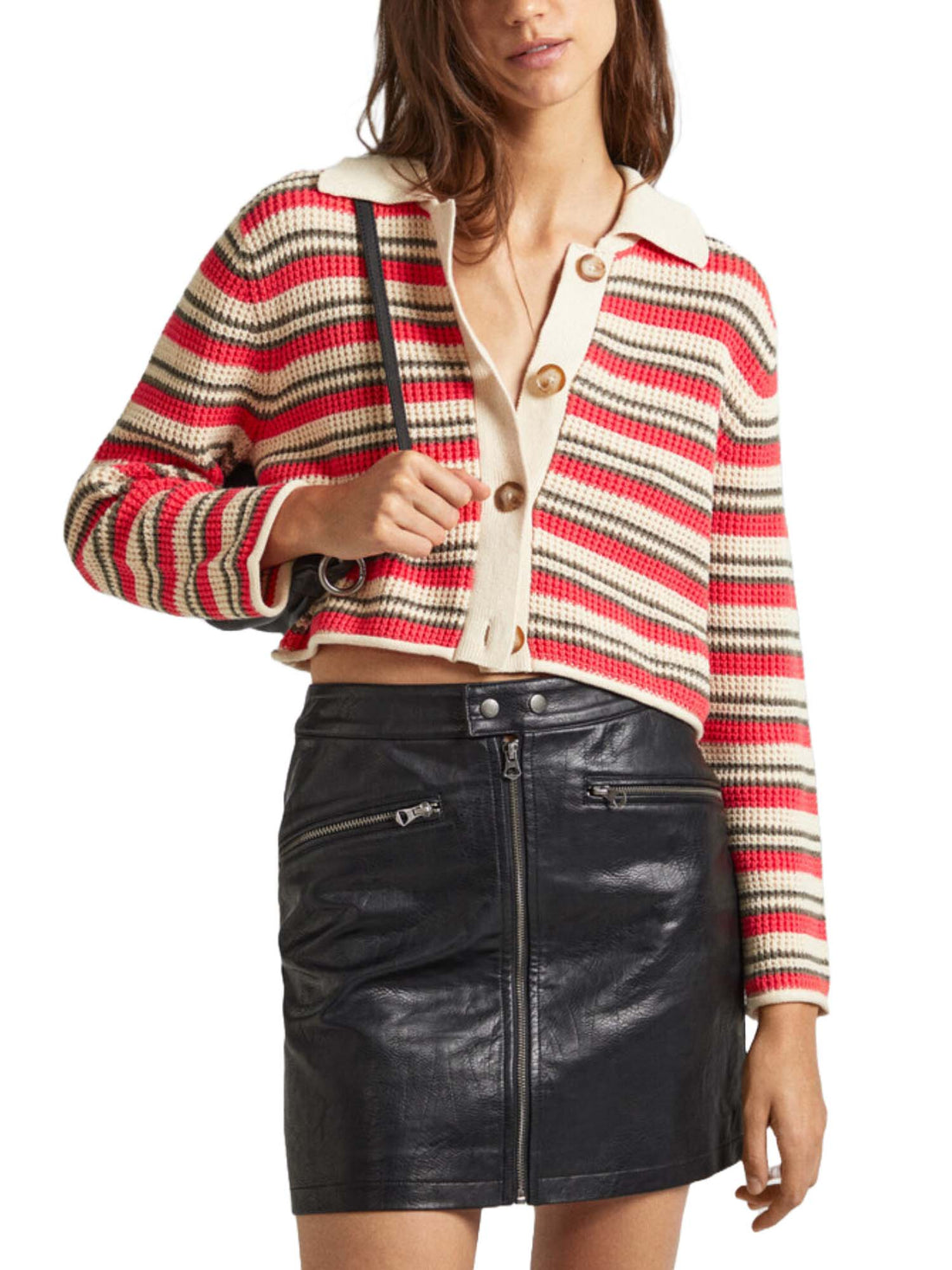 Cardigan Rosso Pepe Jeans