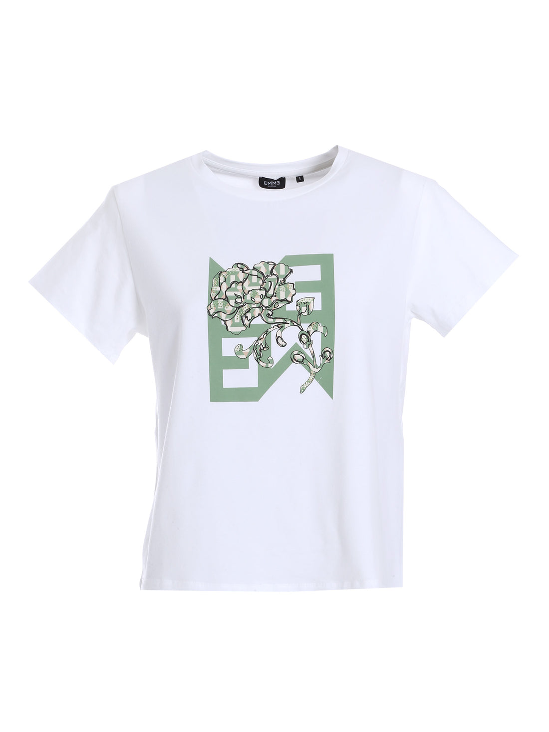 T-shirt Bianco Verde Emme Marella