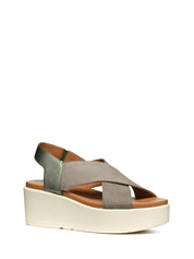 Sandali zeppa Verde Geox