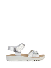 Sandali con strappi Argentato Geox