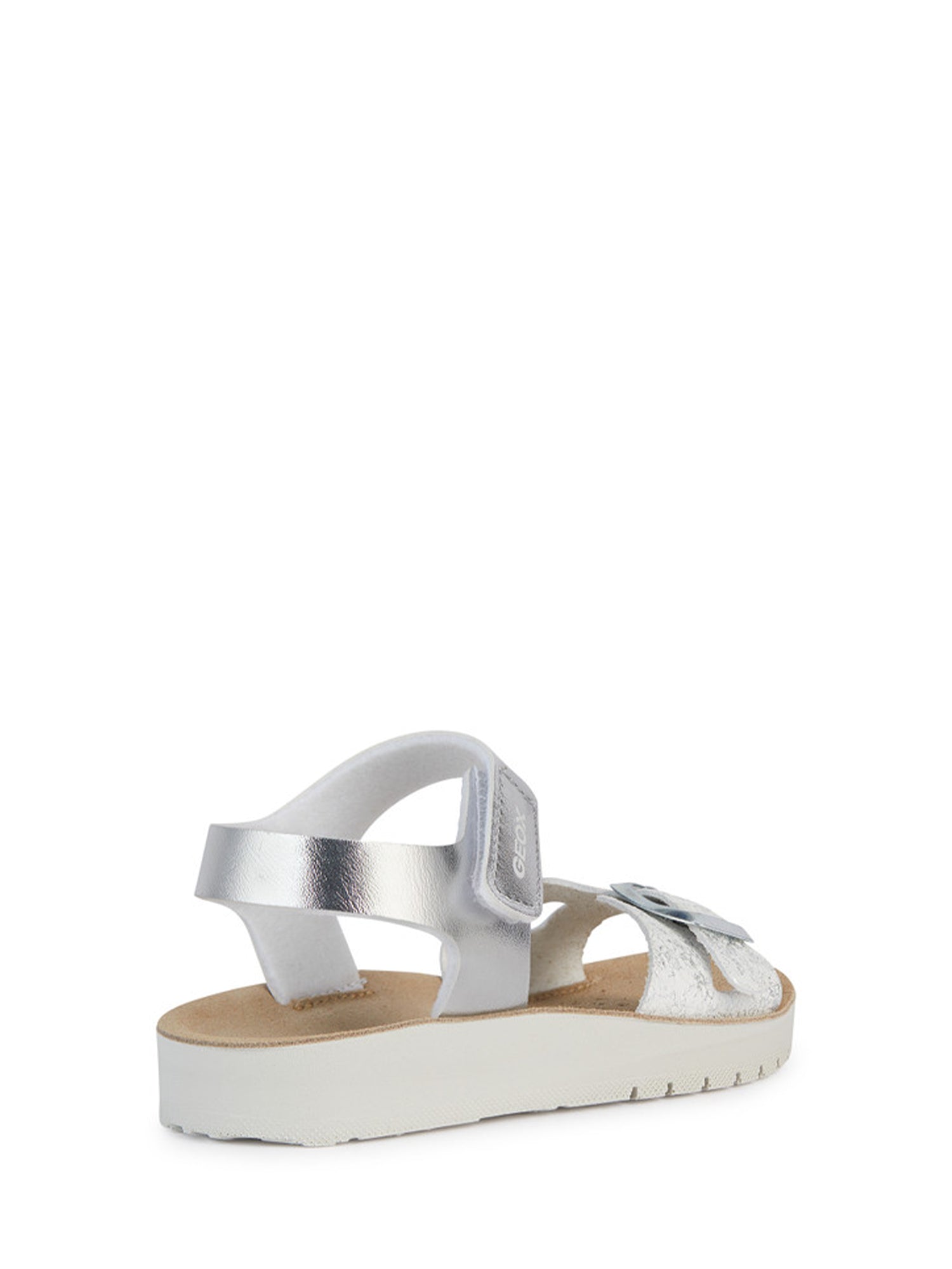 Sandali con strappi Argentato Geox