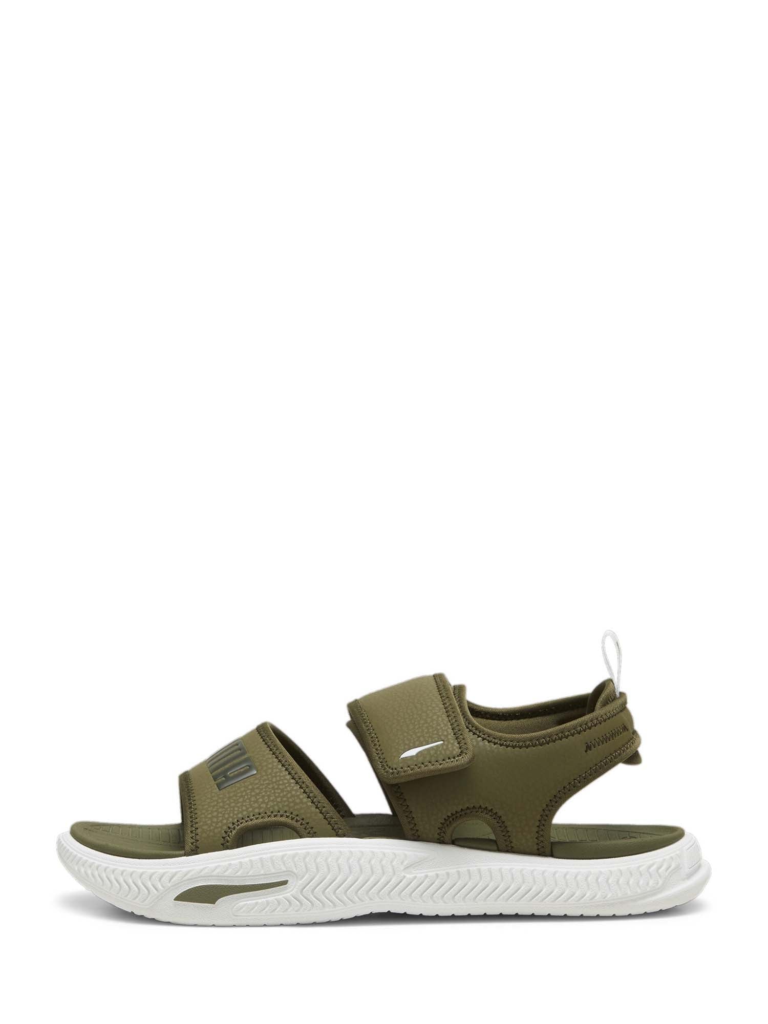 Sandali con strappi Verde Puma