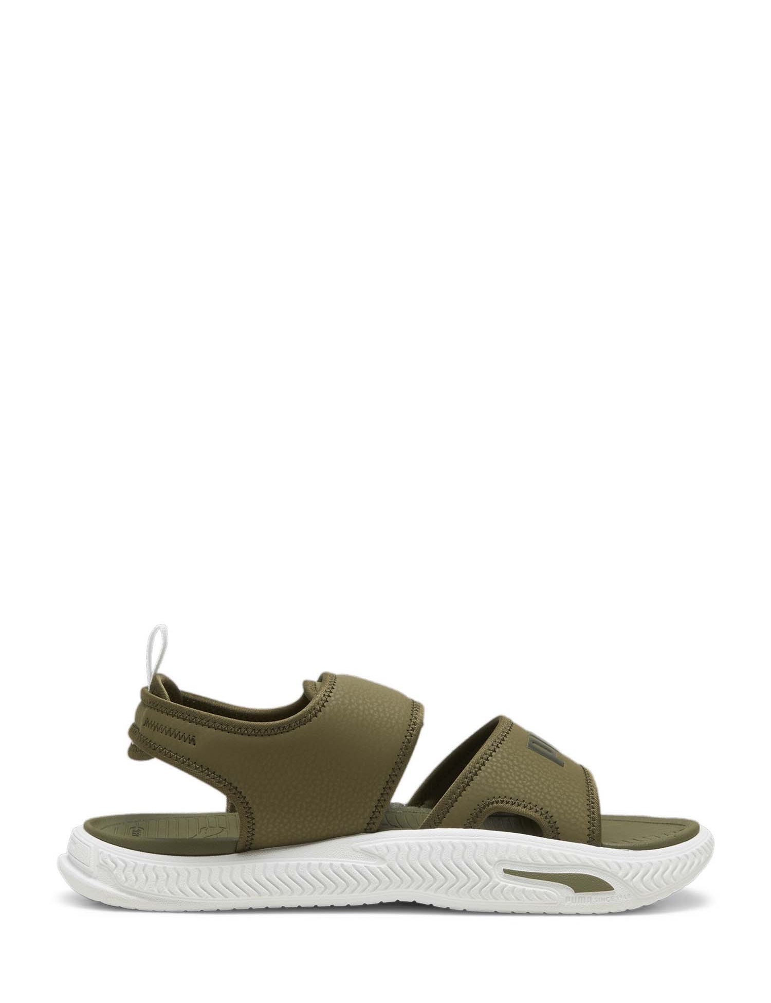 Sandali con strappi Verde Puma