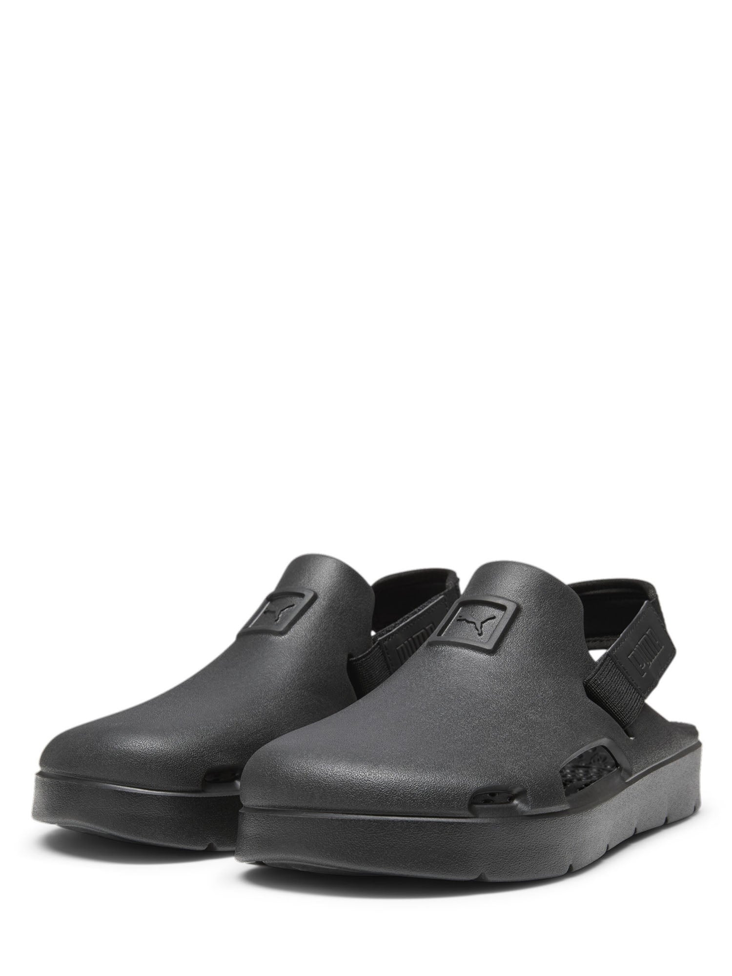 Sandali con strappi Nero Puma