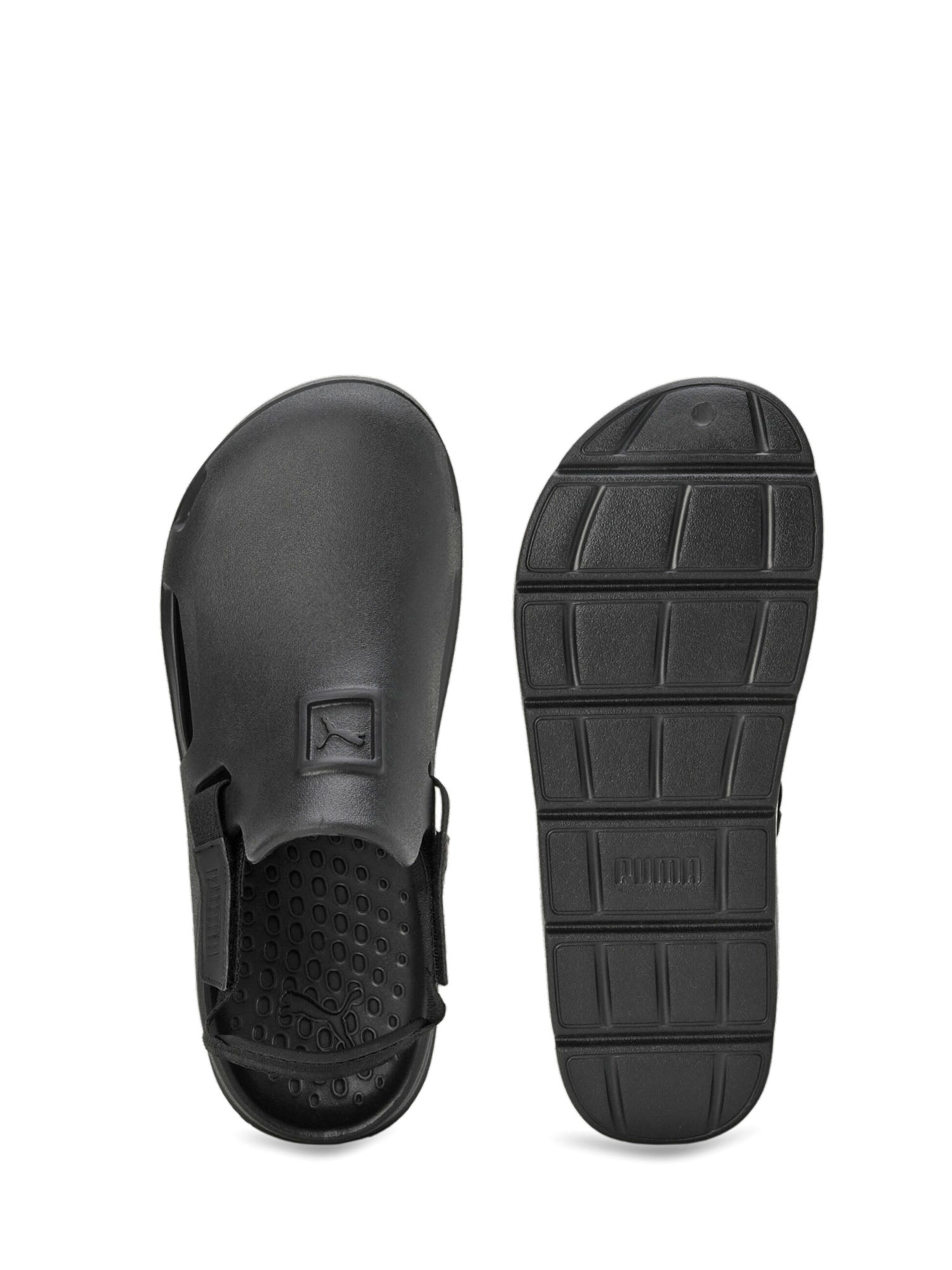 Sandali con strappi Nero Puma