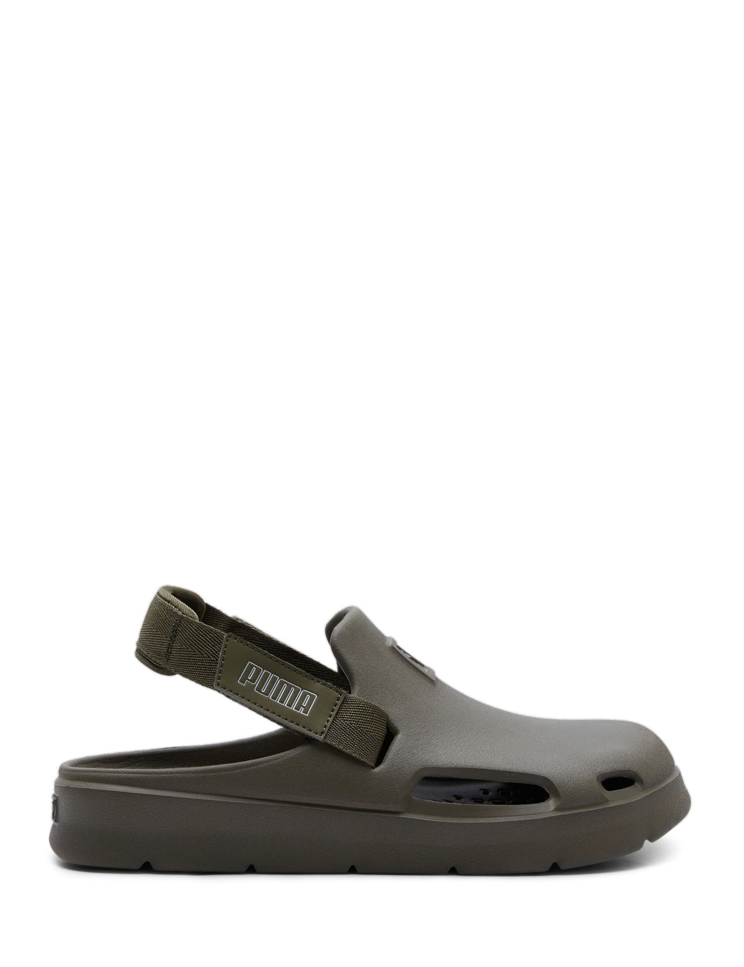 Sandali con strappi Verde Puma