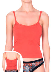 Top e canotte Arancio F**k