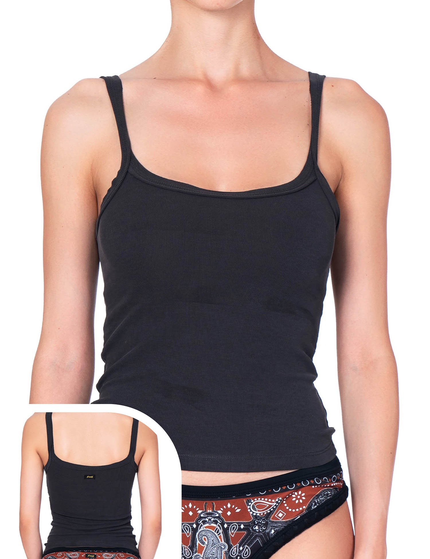 Top e canotte Nero F**k