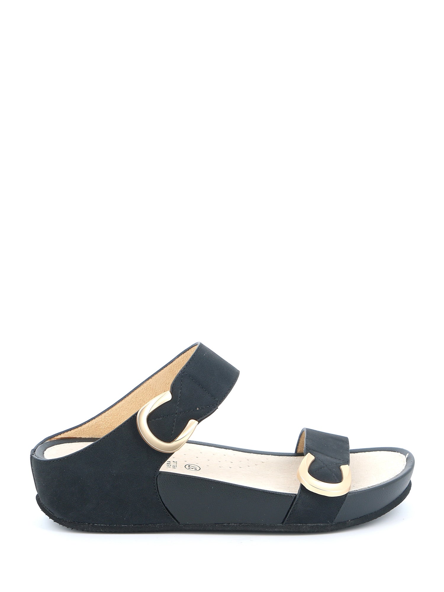 Sandali zeppa Nero Grunland