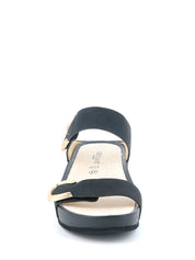 Sandali zeppa Nero Grunland