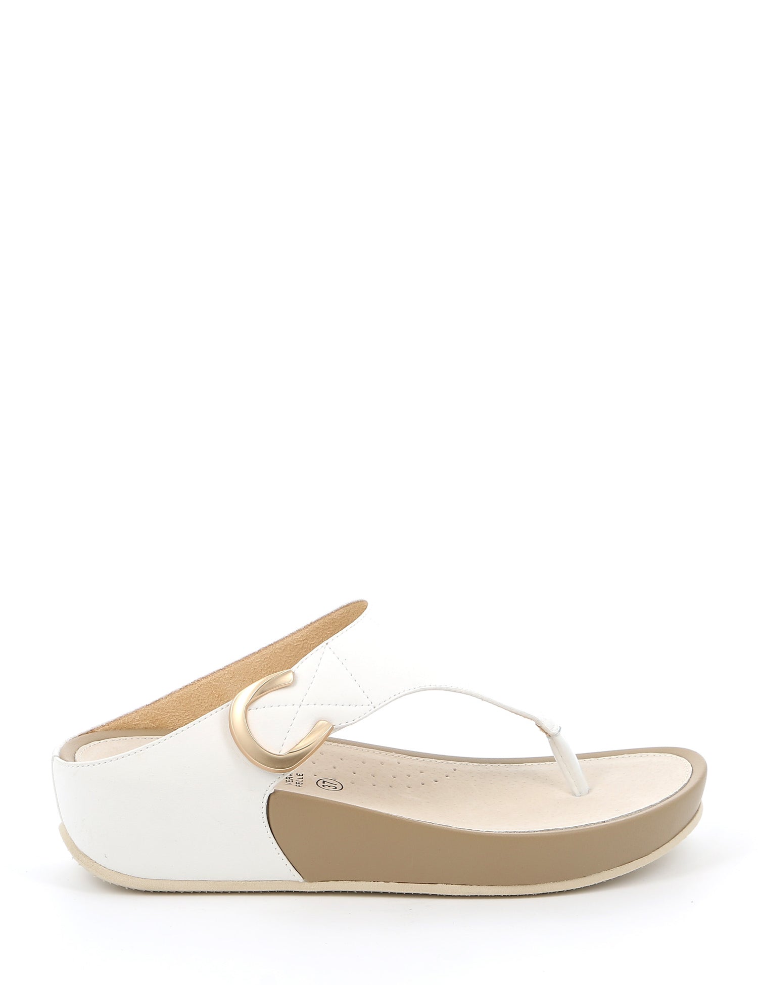 Sandali zeppa Bianco Grunland