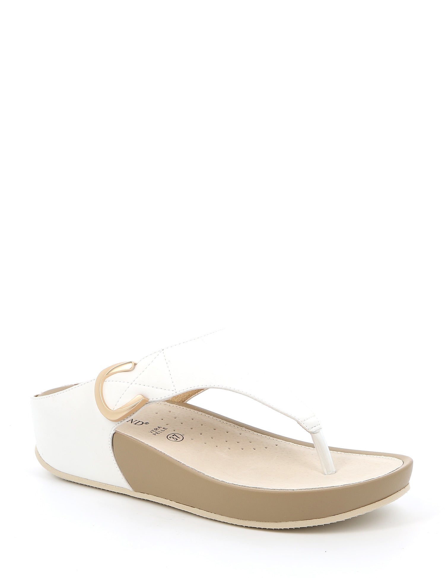 Sandali zeppa Bianco Grunland