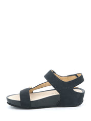 Sandali zeppa Nero Grunland