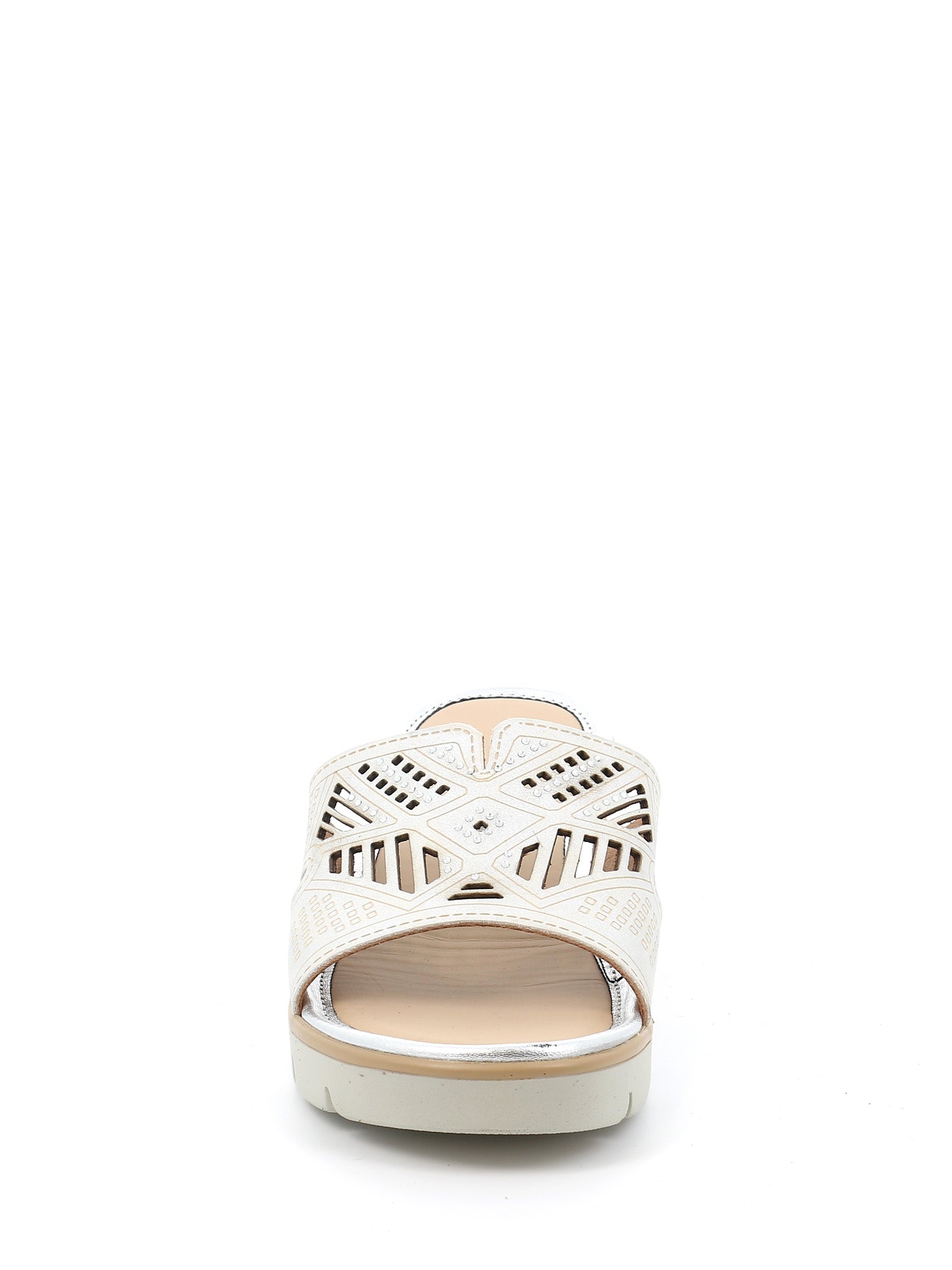 Sandali zeppa Argentato Grunland