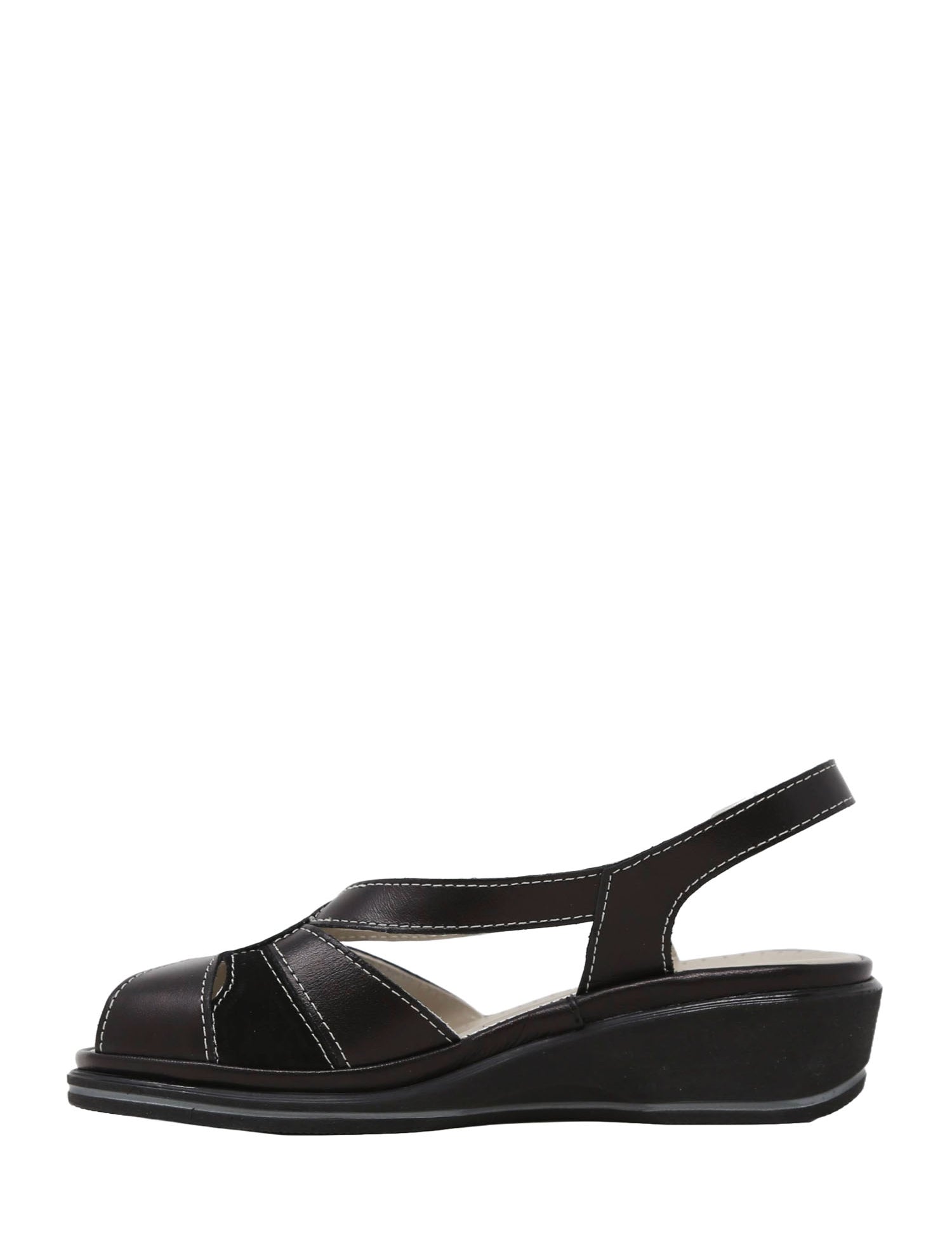 Sandali zeppa Nero Grunland