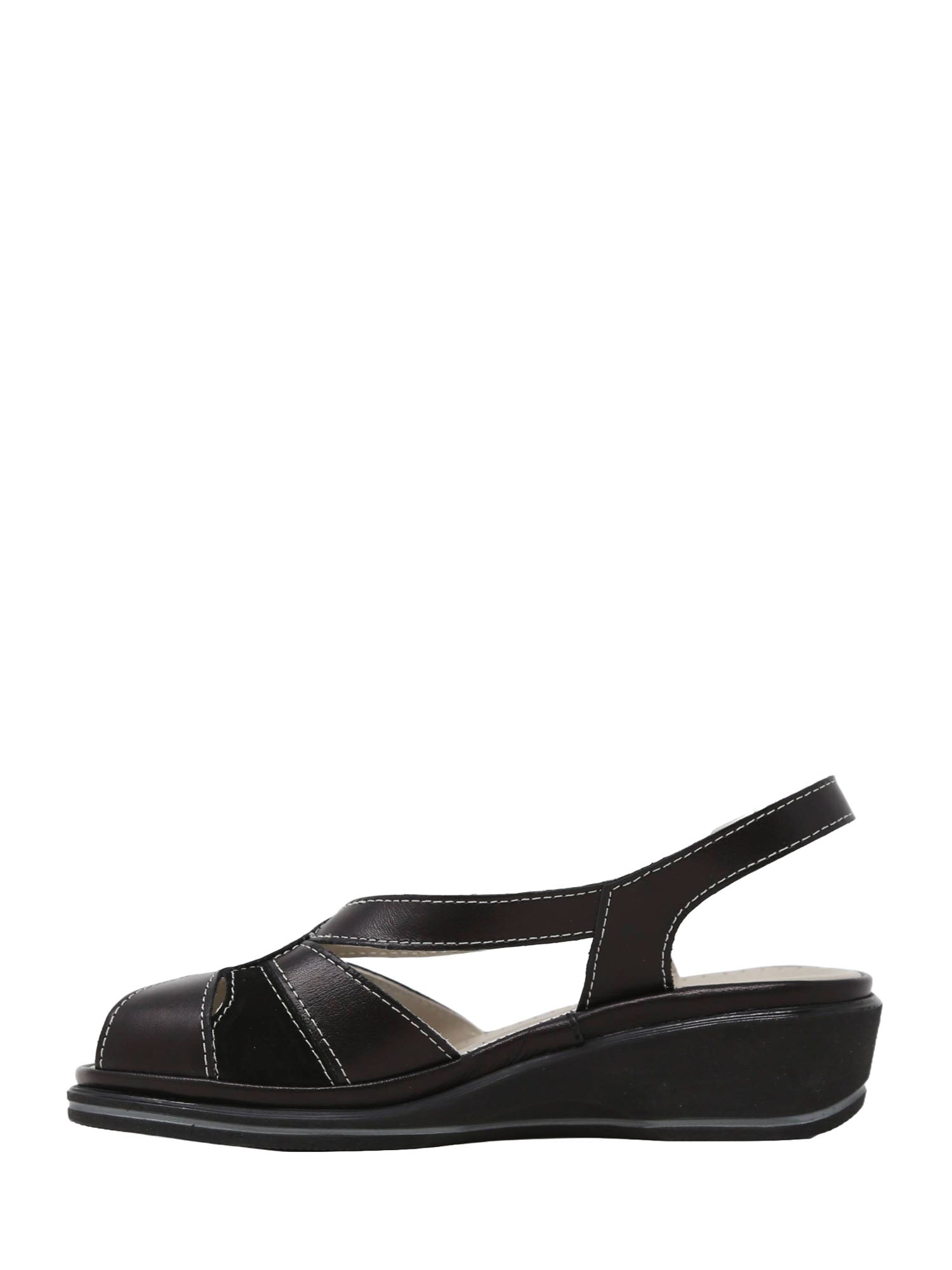 Sandali zeppa Nero Grunland