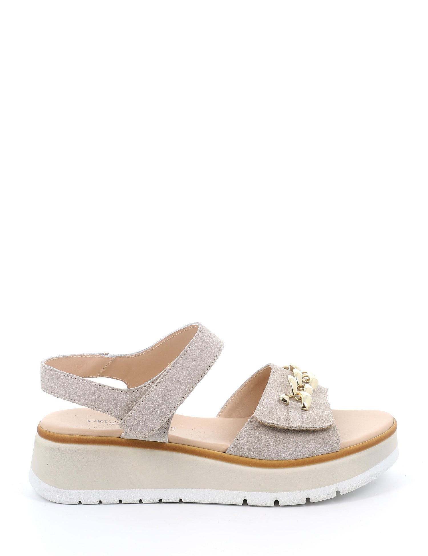 Sandali zeppa Beige Grunland