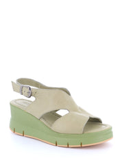 Sandali zeppa Verde Grunland