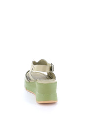 Sandali zeppa Verde Grunland